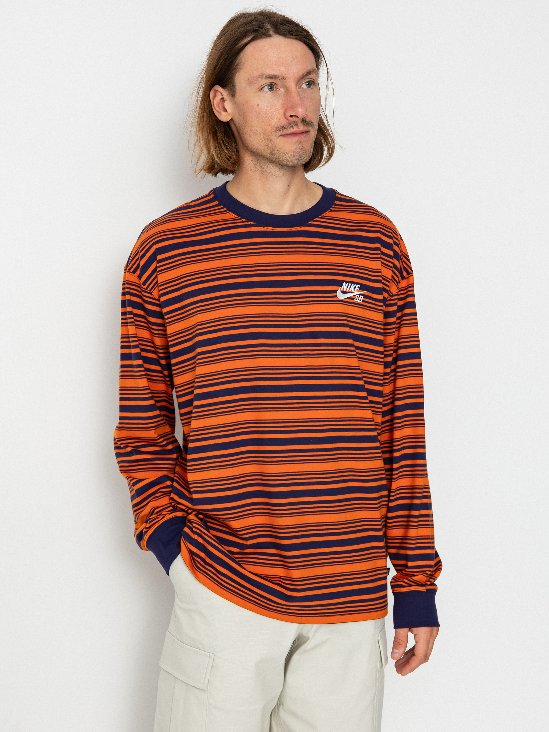 Longsleeve Nike SB Stripe (purple ink/campfire orange)