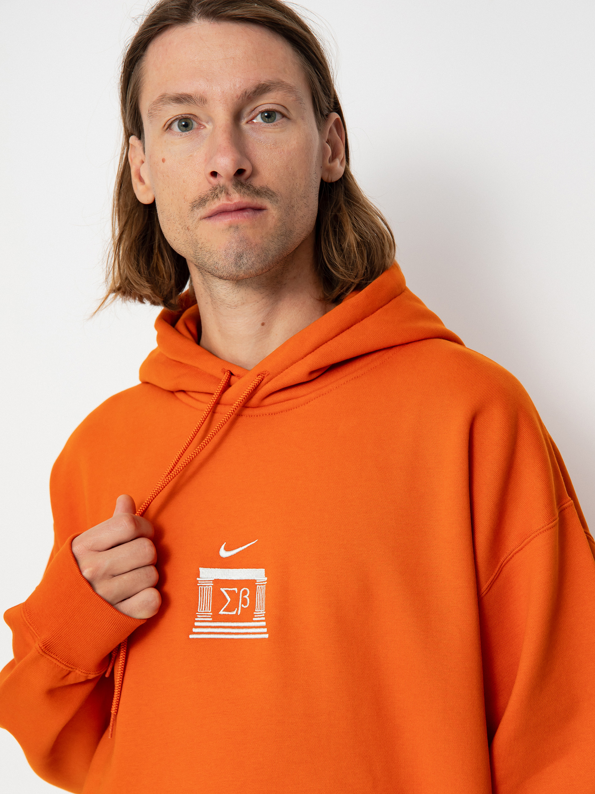 Bluza z kapturem Nike SB Veikos GFX HD (campfire orange/light bone)