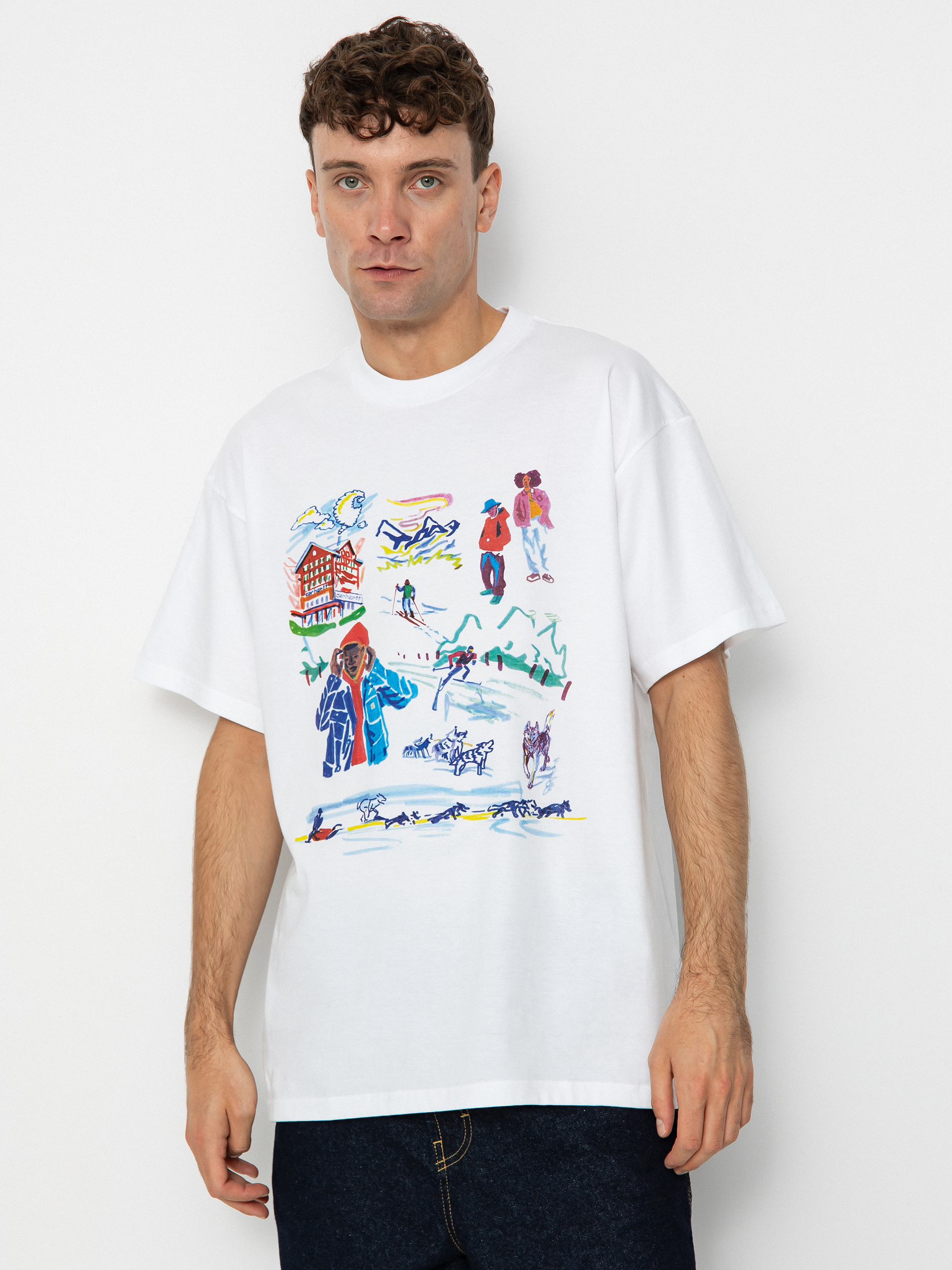 T-shirt Carhartt WIP Ollie Mac Chalet (white)