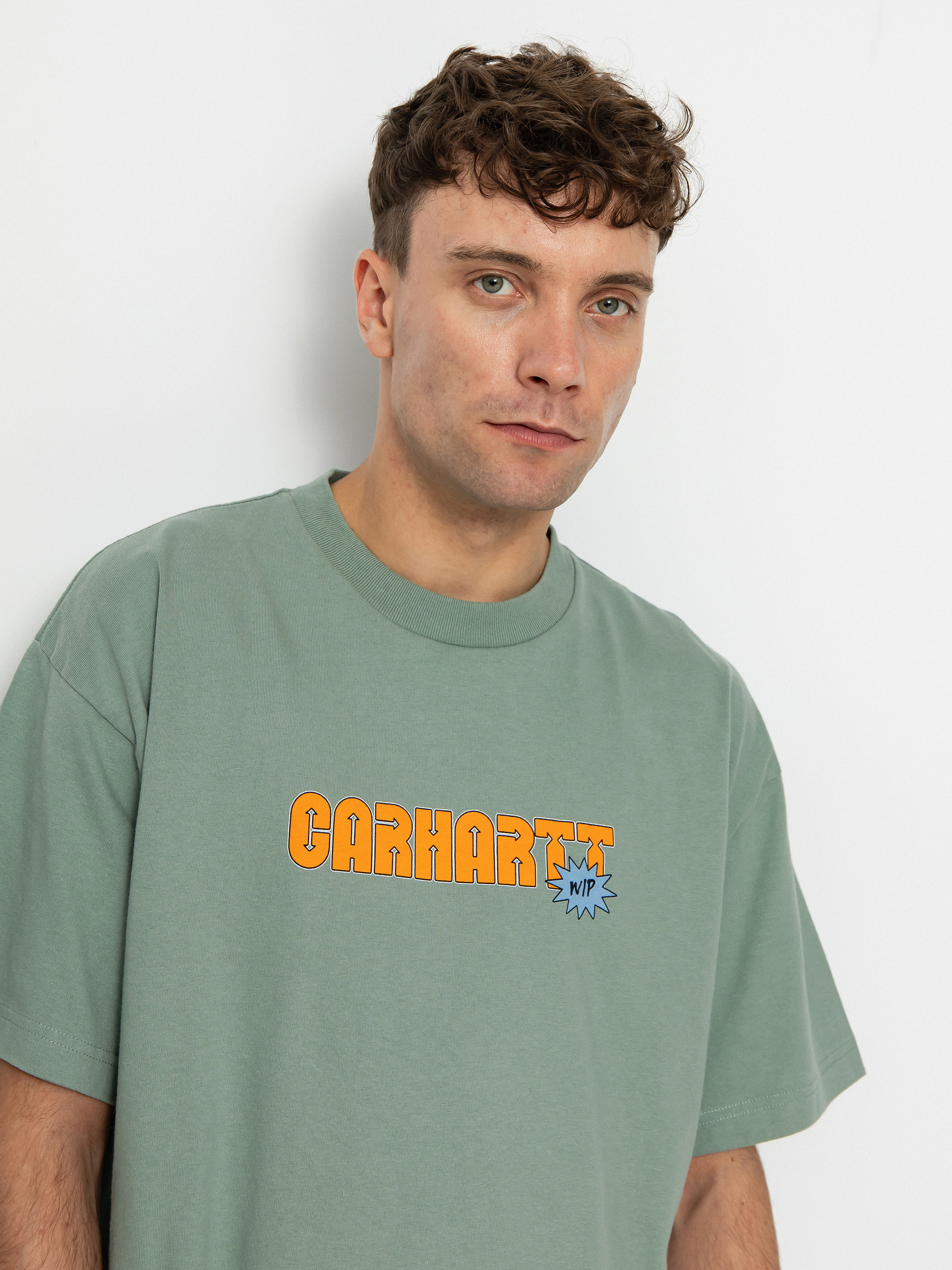 T-shirt Carhartt WIP Arrow Script (glassy teal)