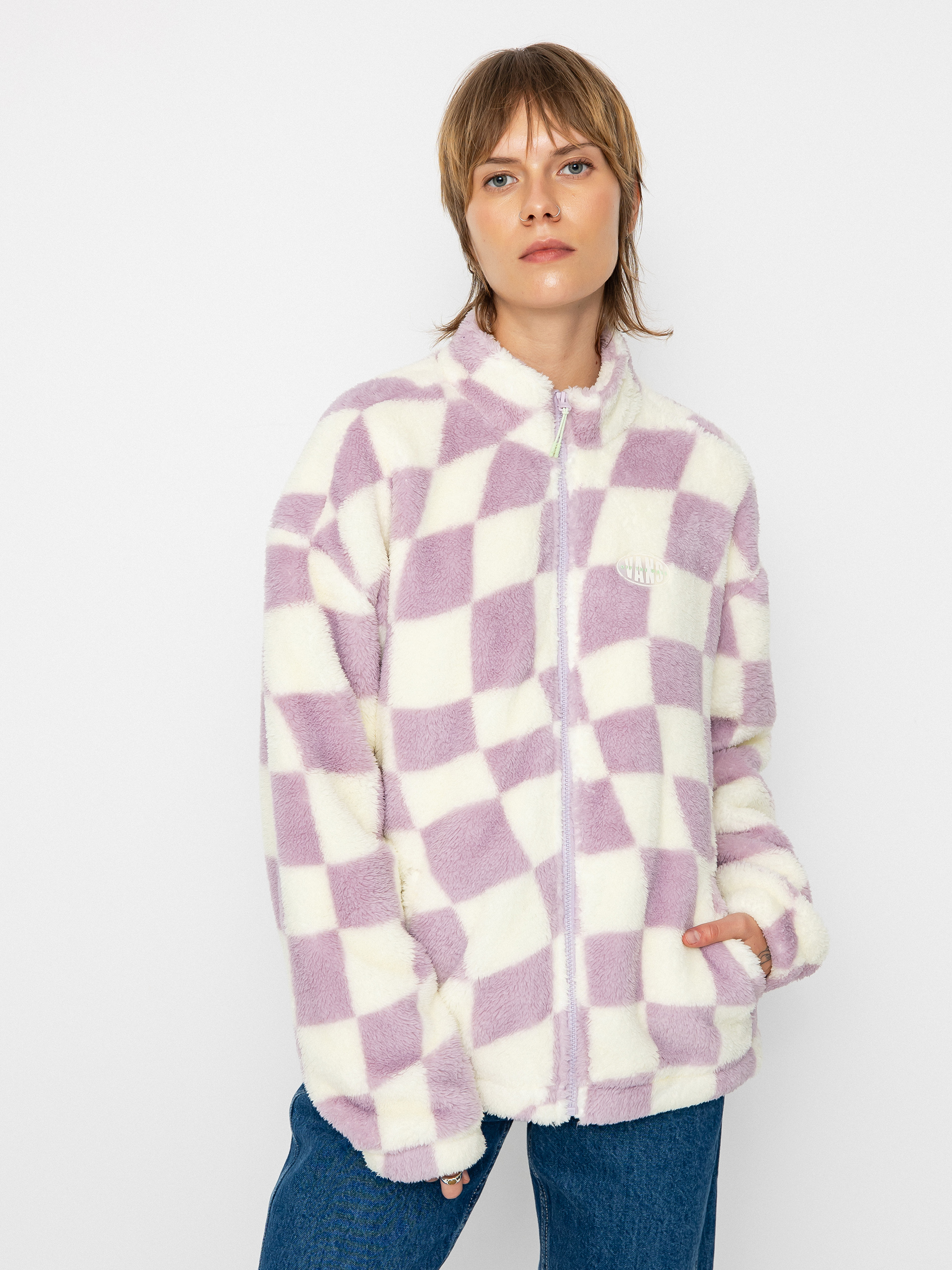 Damski Polar Vans Digital Trip Mock Zip (digital dementia lavender frost)