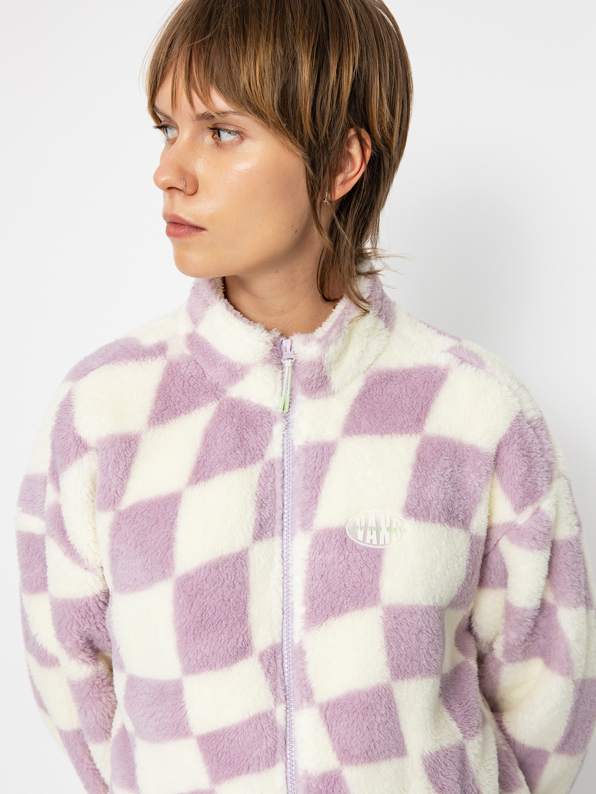 Damski Polar Vans Digital Trip Mock Zip (digital dementia lavender frost)