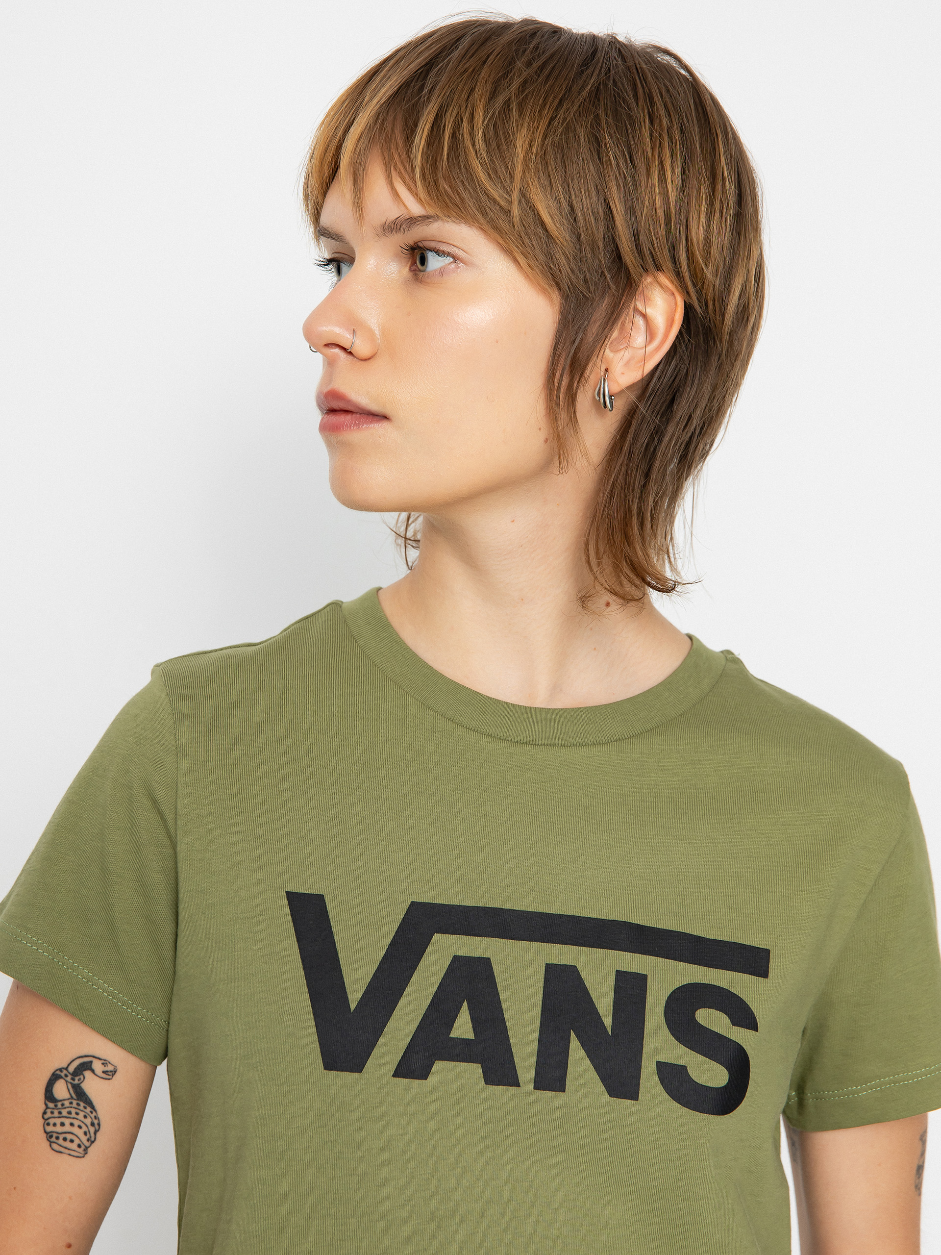 T-shirt Vans Flying V Crew Wmn (flying v loden green)