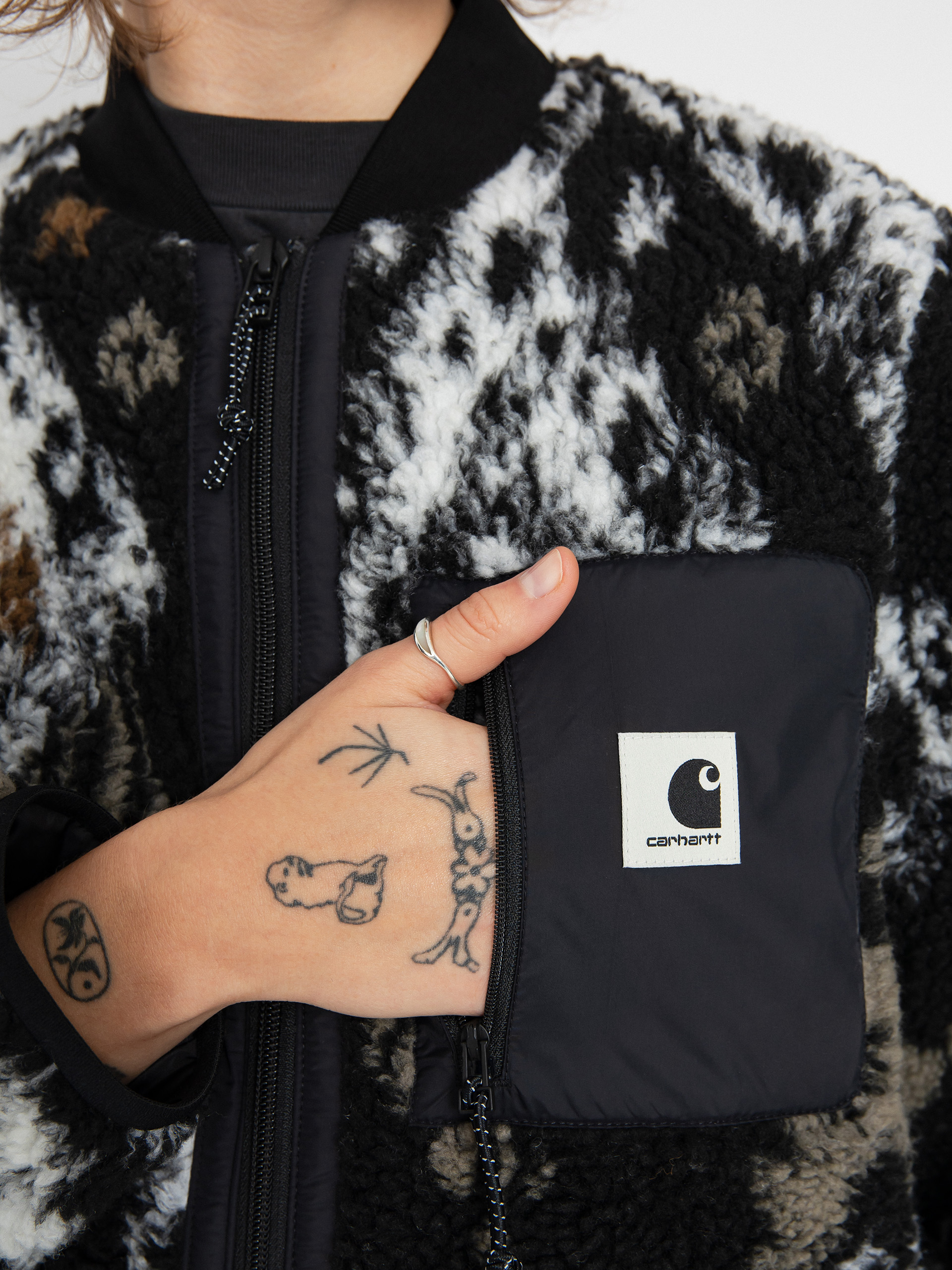 Kurtka Carhartt WIP Janet Liner Wmn (baru jacquard black/black)