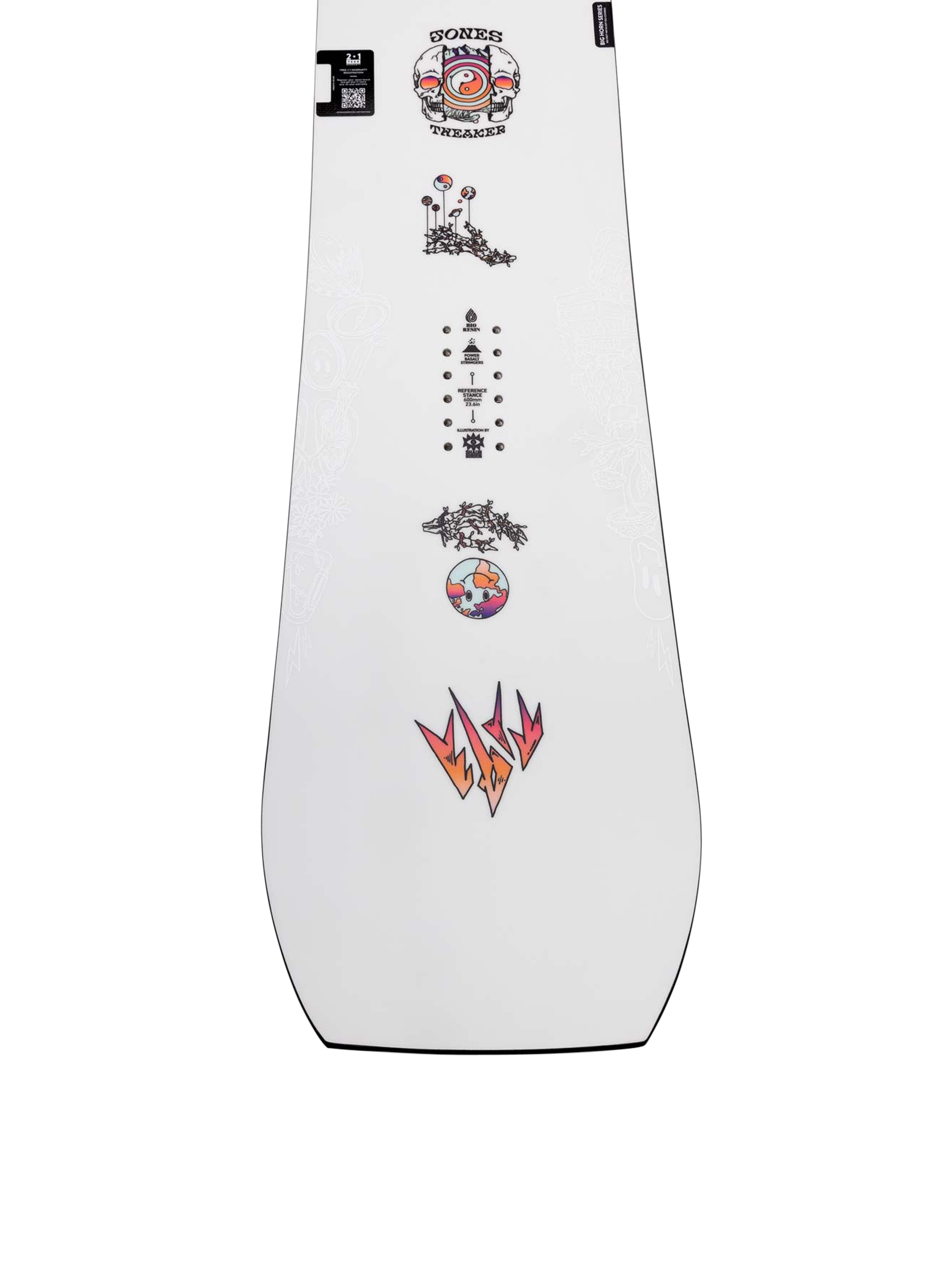 Męska Deska snowboardowa Jones Snowboards Tweaker (white/black)