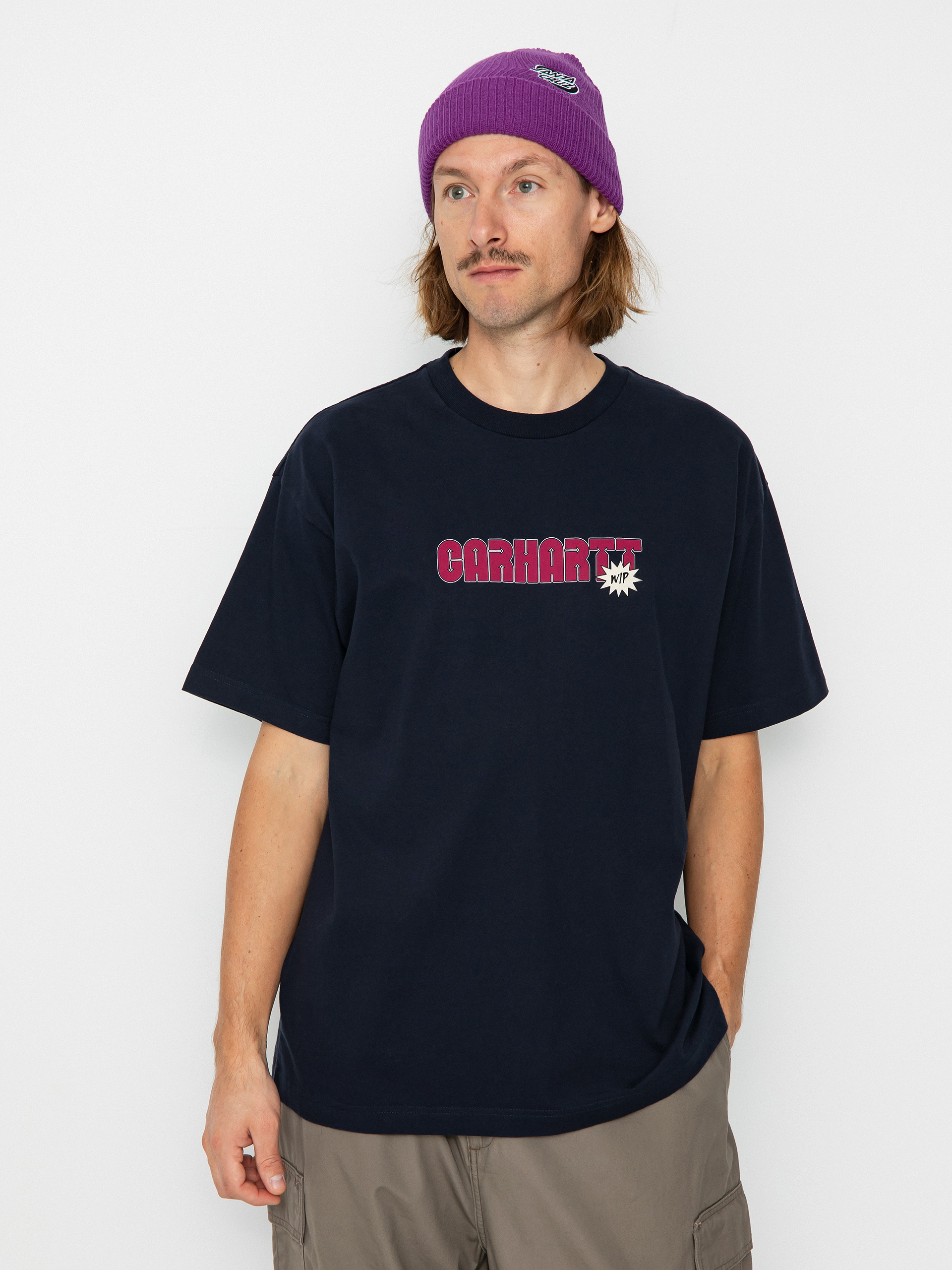 T-shirt Carhartt WIP Arrow Script (dark navy)
