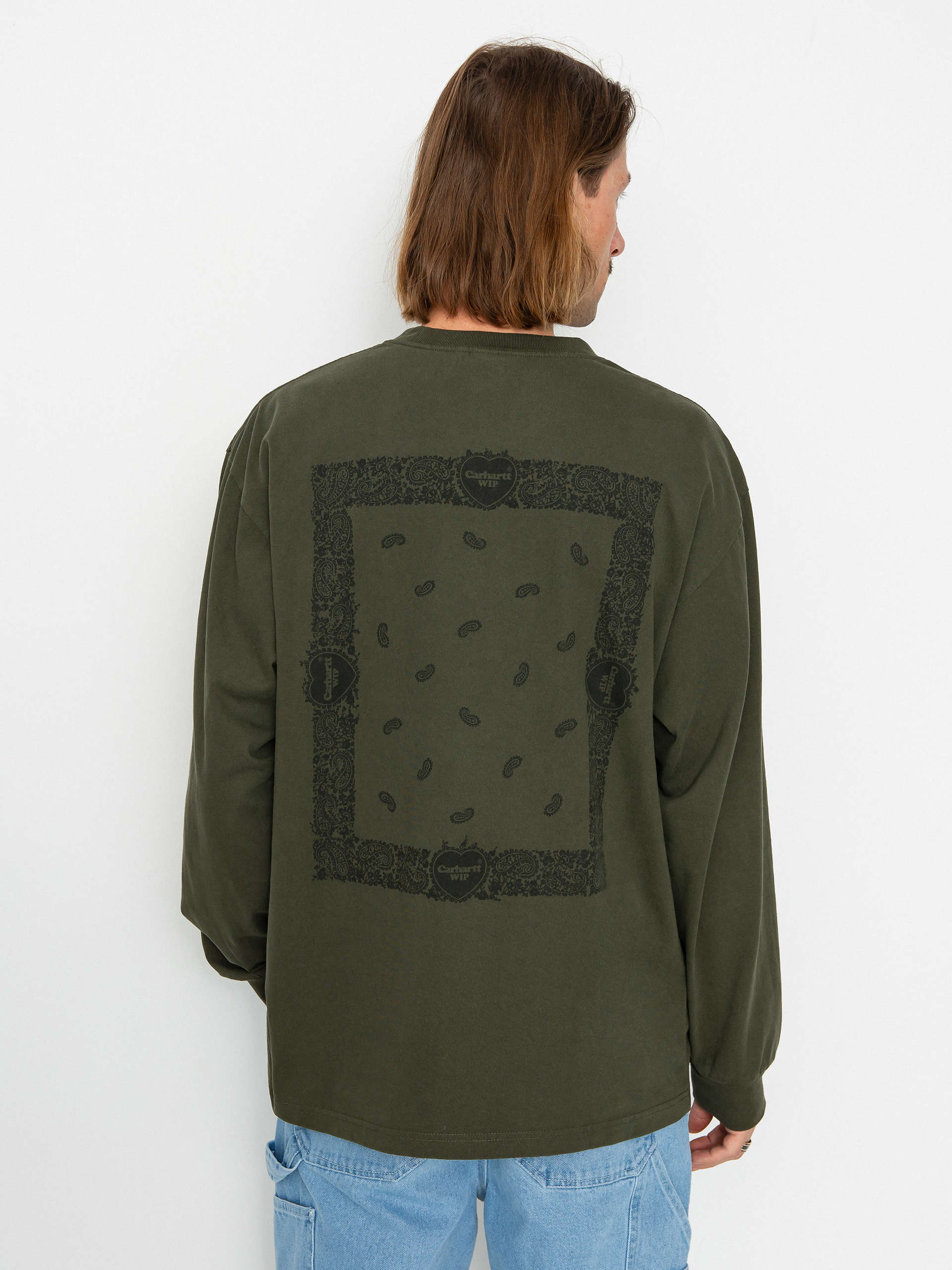 Longsleeve Carhartt WIP Paisley (plant/black)