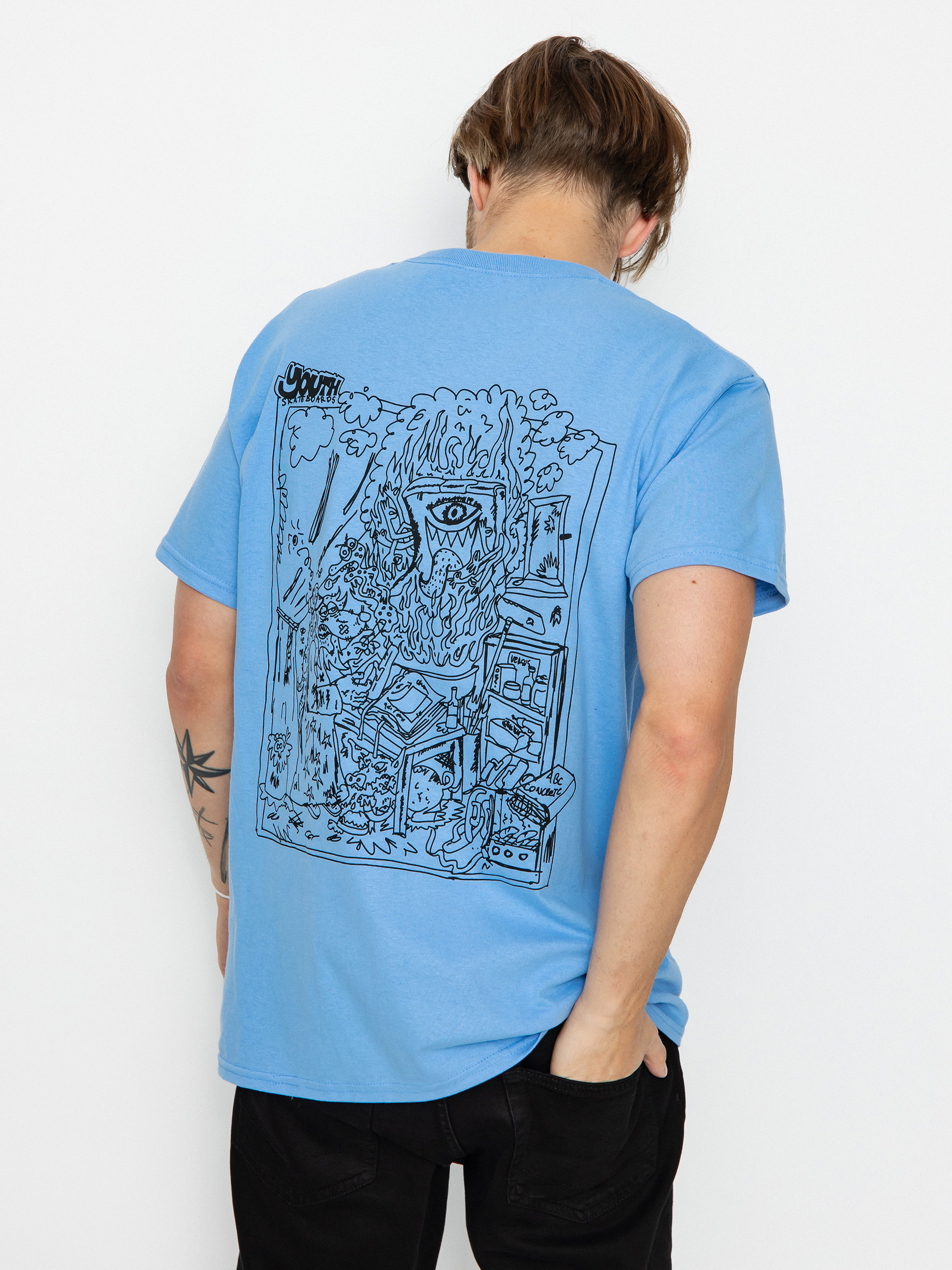 Тениска Youth Skateboards Wizard (blue)