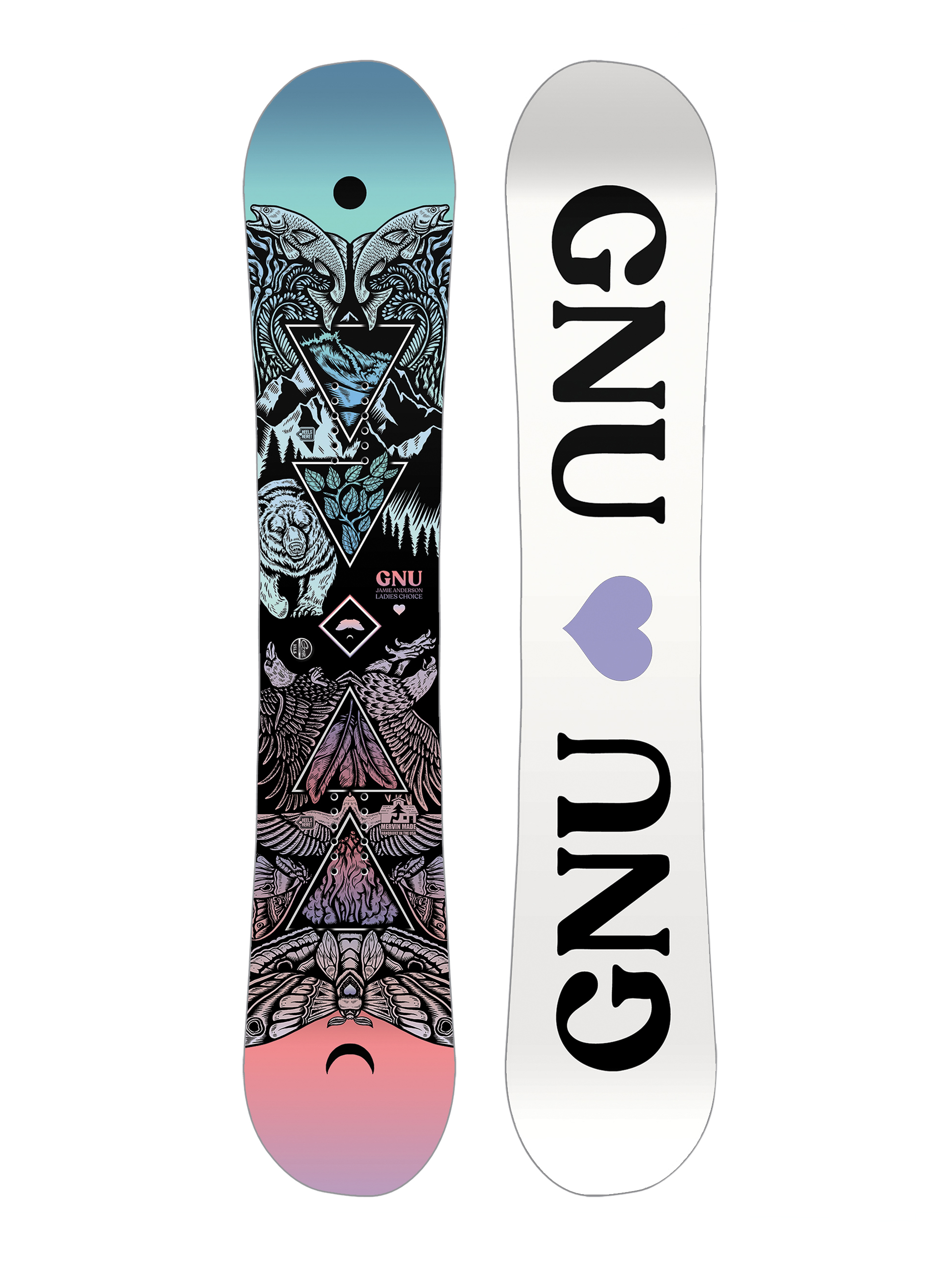 Damska Deska snowboardowa Gnu Ladies Choice (white/black)