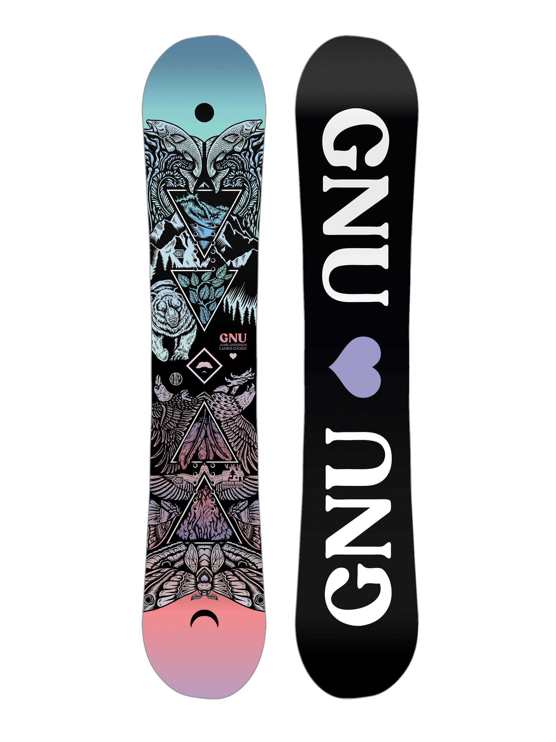 Damska Deska snowboardowa Gnu Ladies Choice (black/white)