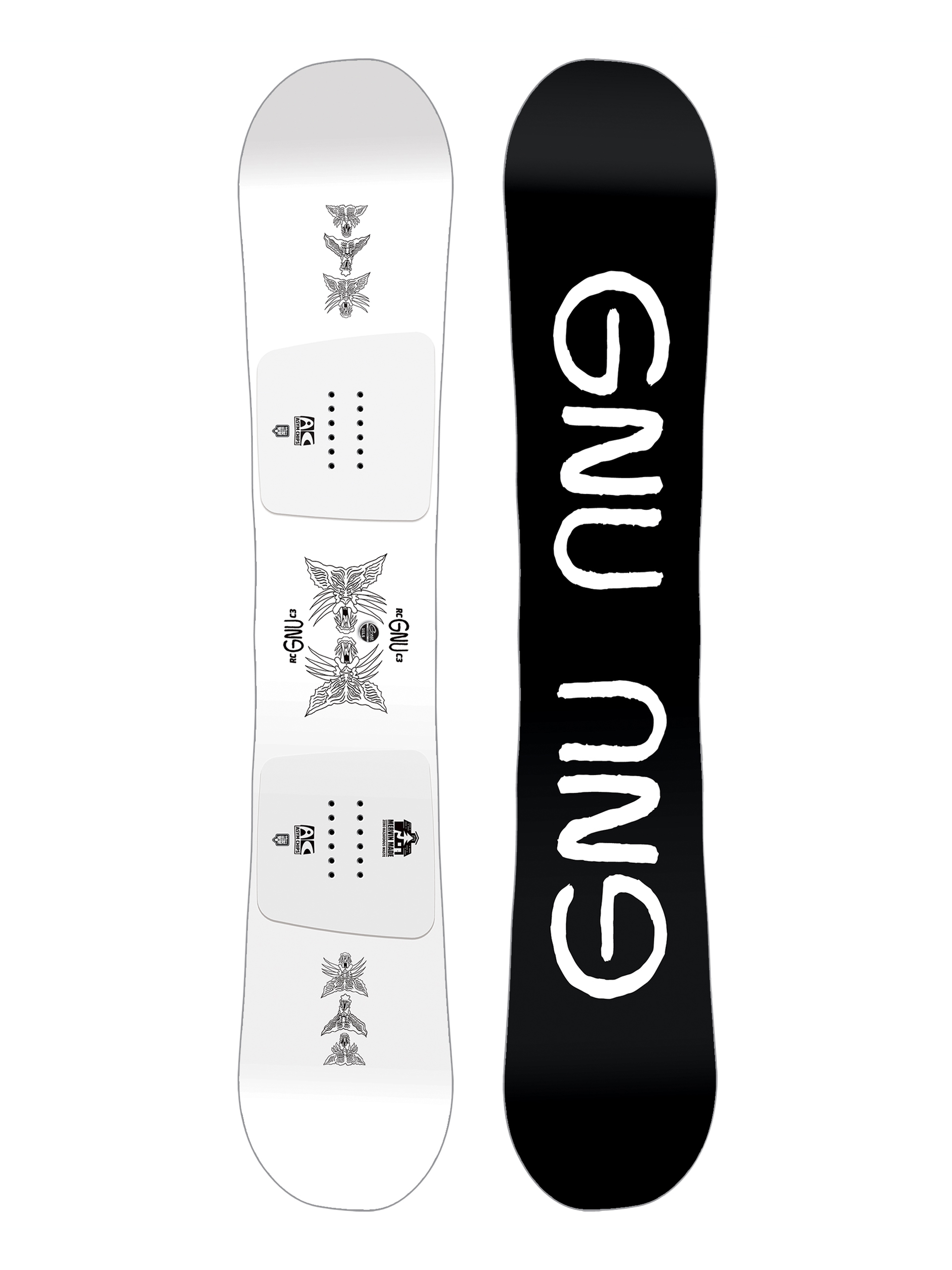 Męska Deska snowboardowa Gnu Rcc3 (black/white)
