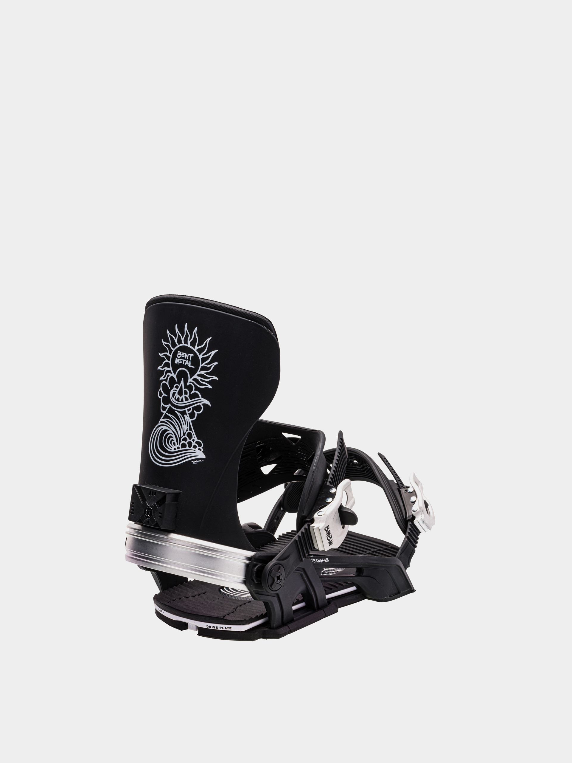 Męskie Wiązania snowboardowe Bent Metal Transfer (black/silver)