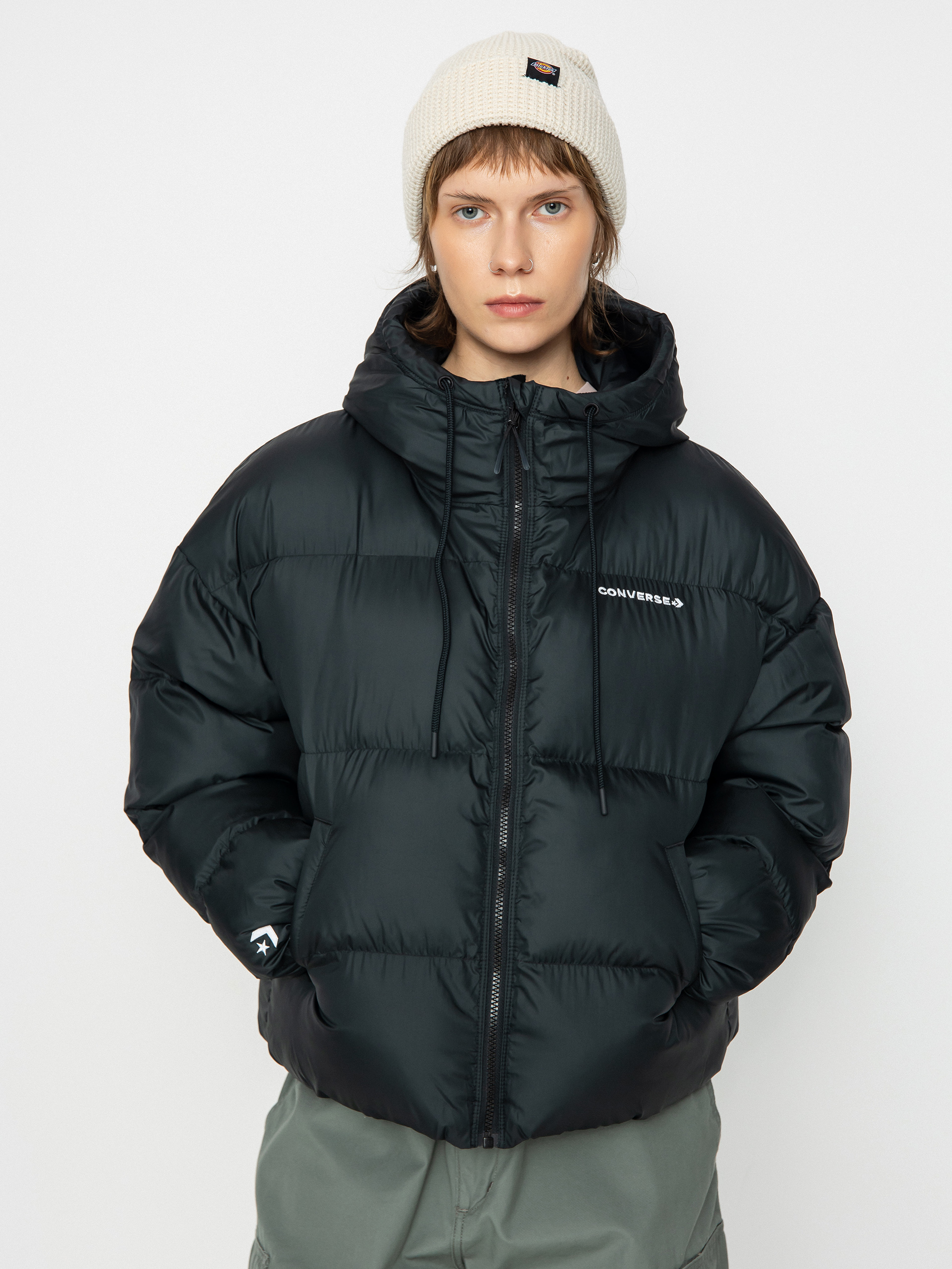 Kurtka Converse Synthetic Short Puffer Wmn (black)