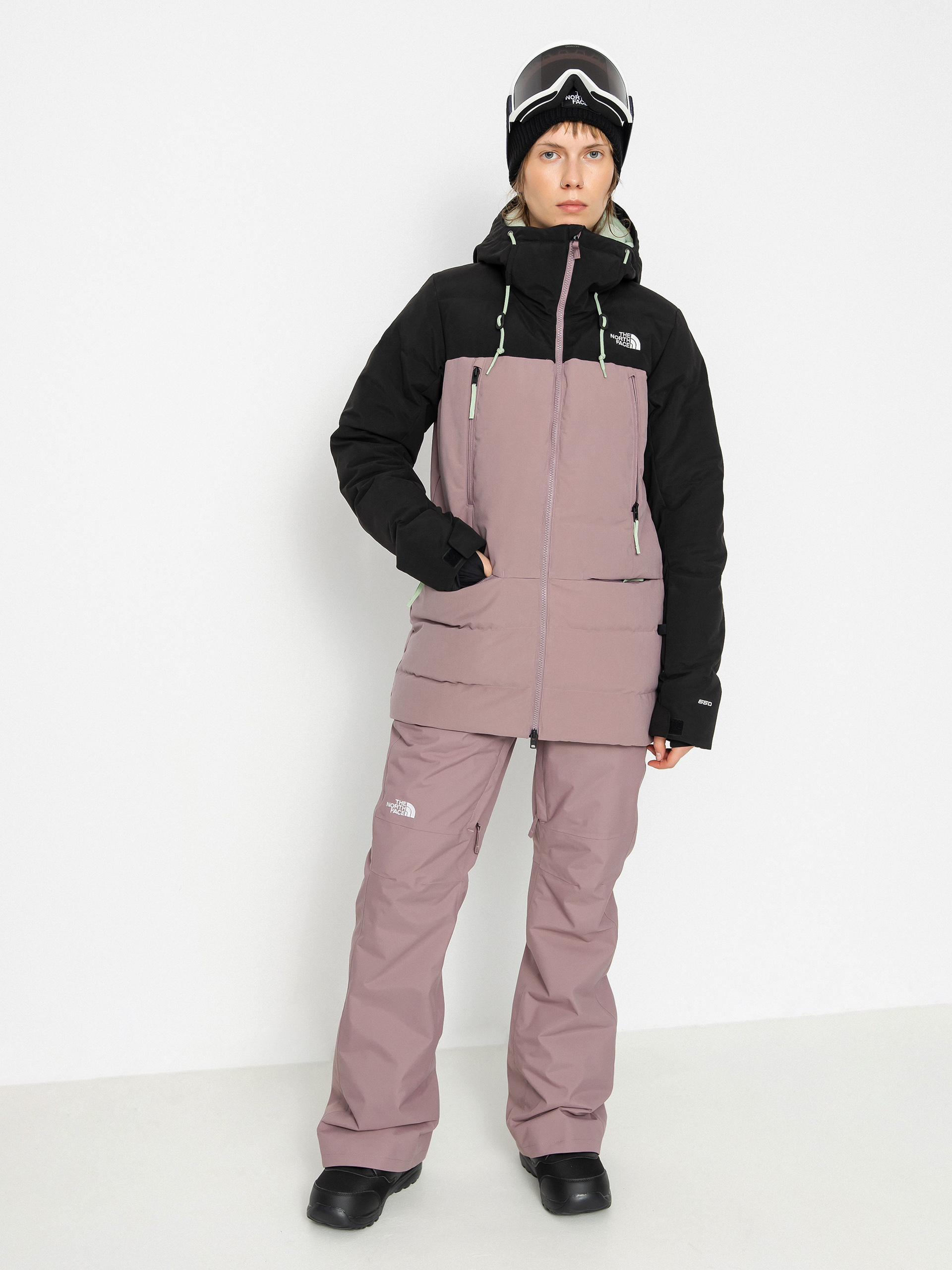 Kurtka snowboardowa The North Face Pallie Wmn (fawn grey/tnf black)