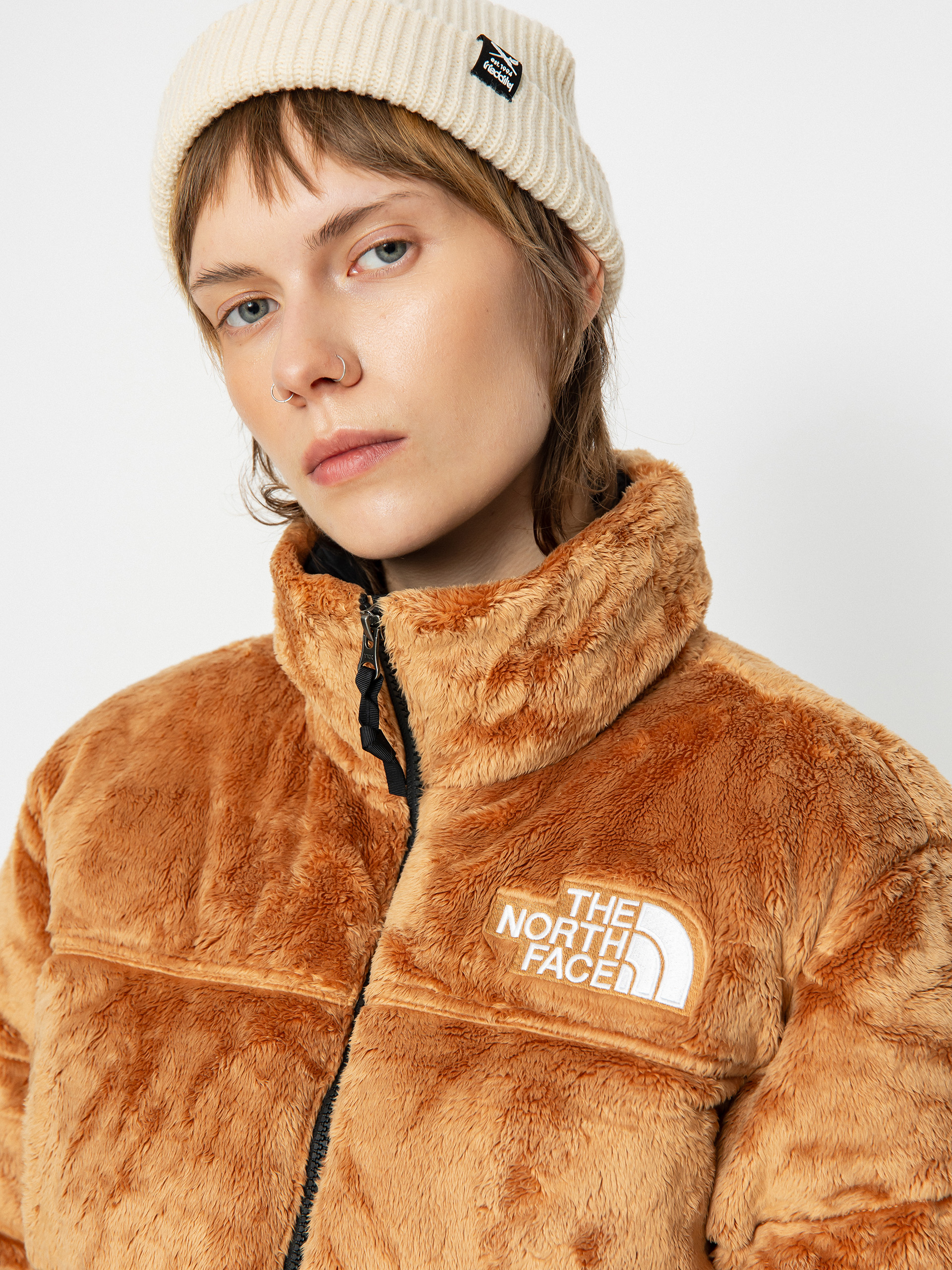 【えん】THE NORTH FACE Versa Velour Kurtka The North Face Versa Velour Nuptse Wmn - brązowy