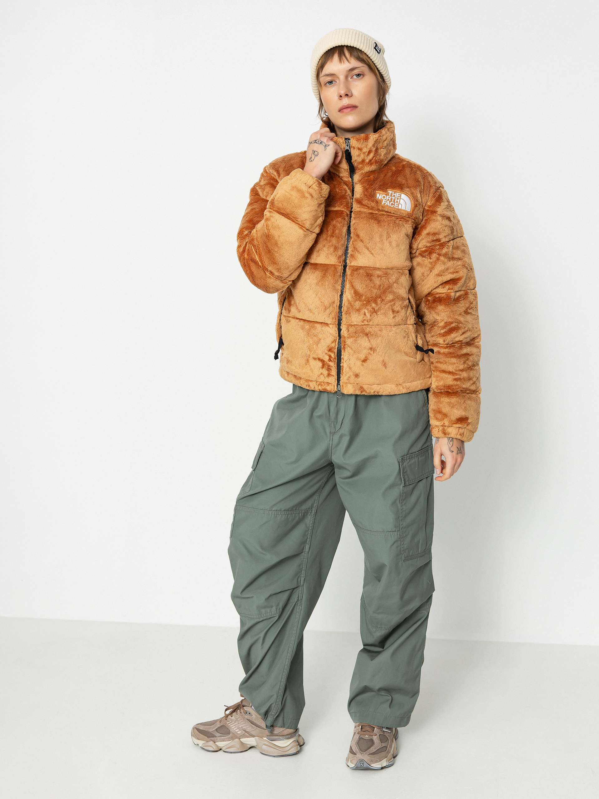 【えん】THE NORTH FACE Versa Velour Kurtka The North Face Versa Velour Nuptse Wmn - brązowy