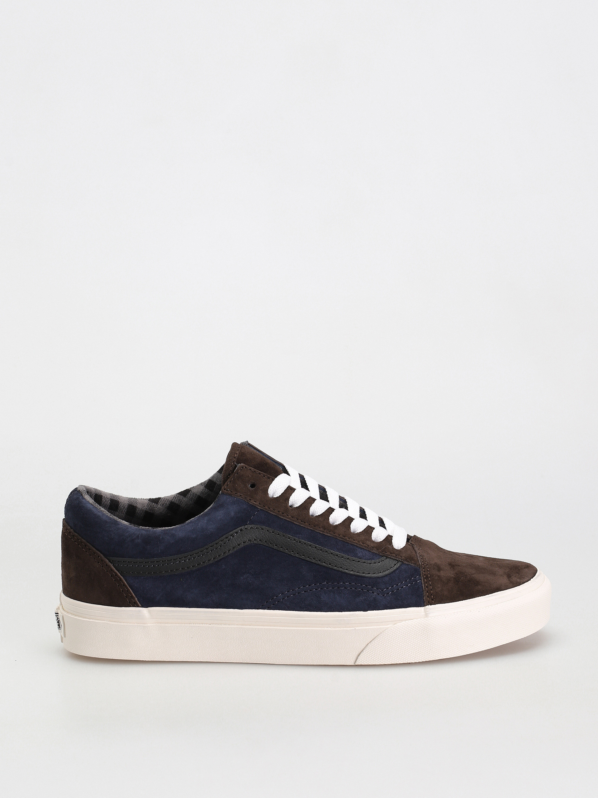 Buty Vans Old Skool (pig suede plaid brown/navy)