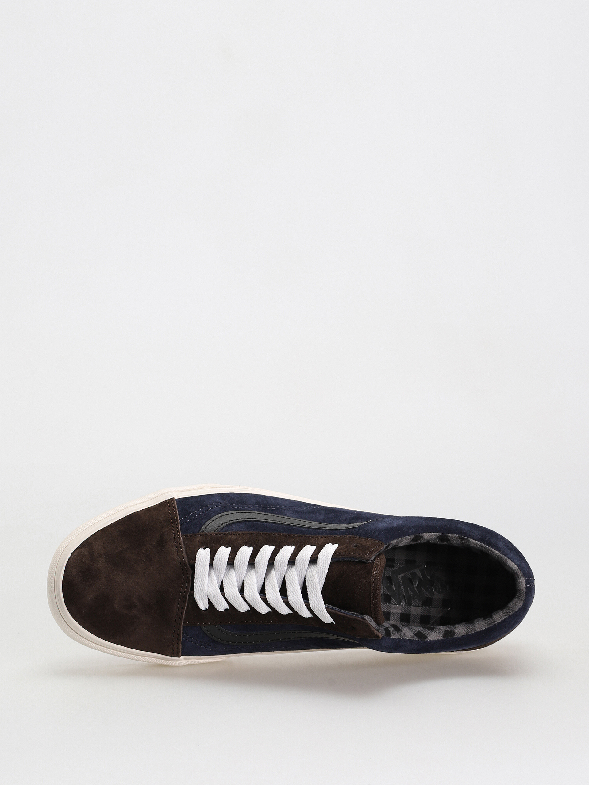Buty Vans Old Skool (pig suede plaid brown/navy)