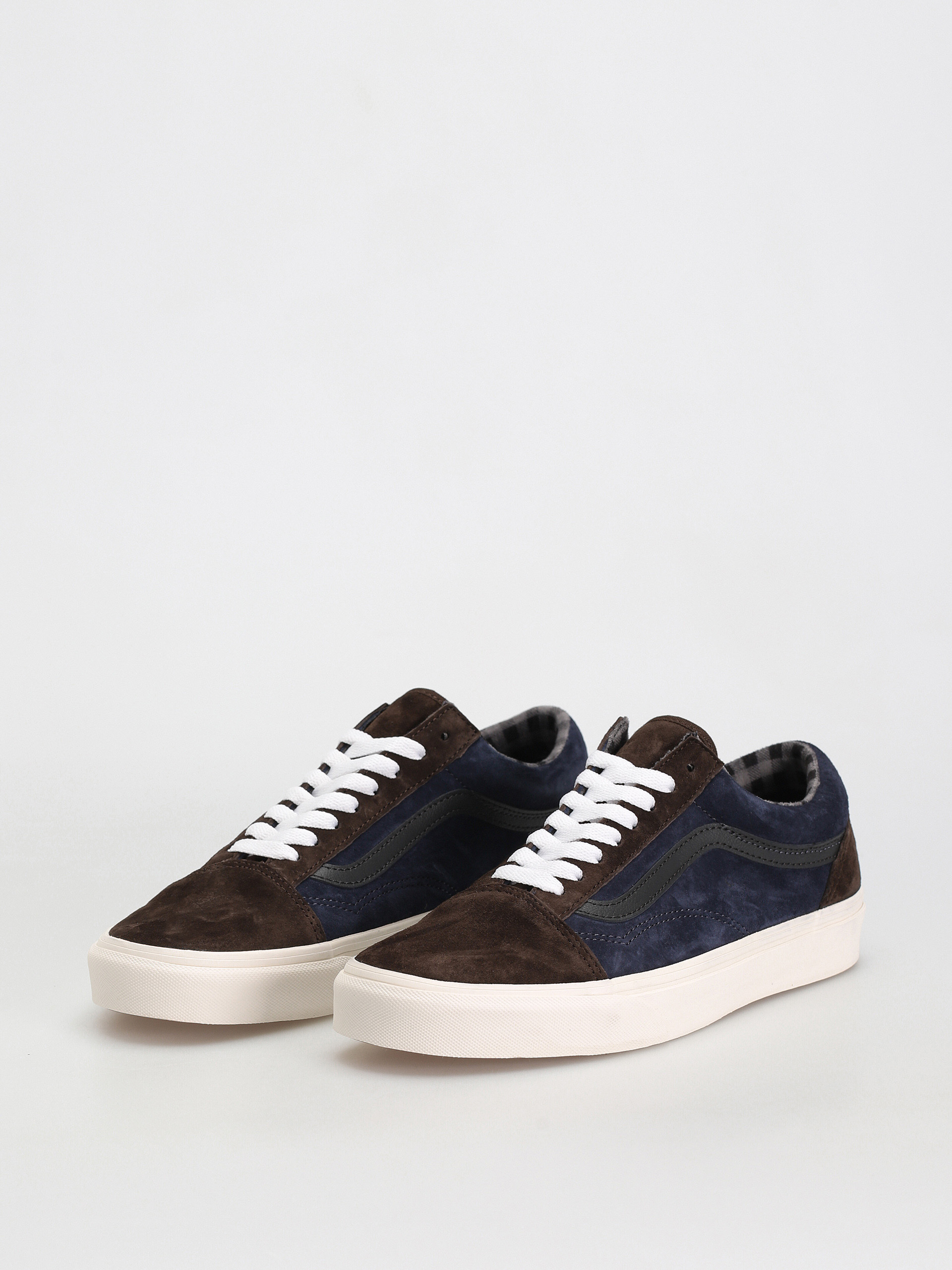 Buty Vans Old Skool (pig suede plaid brown/navy)