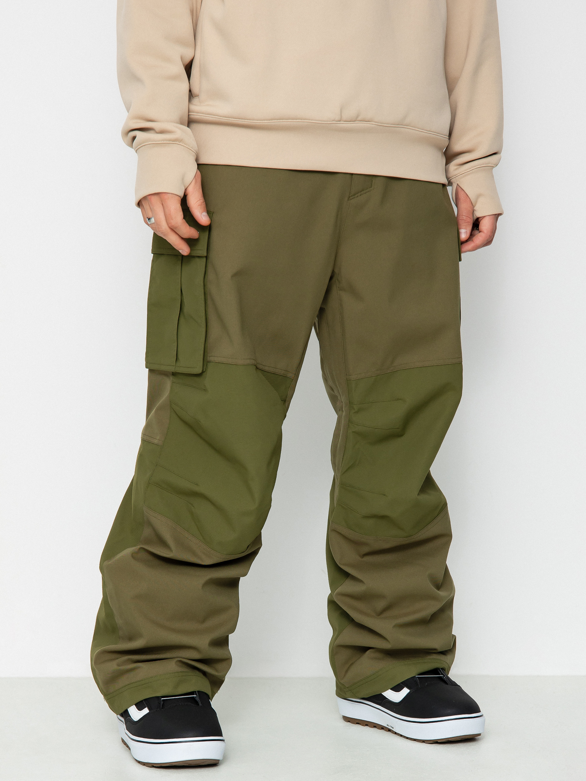 Męskie Spodnie snowboardowe Volcom Nwrk Baggy (military)
