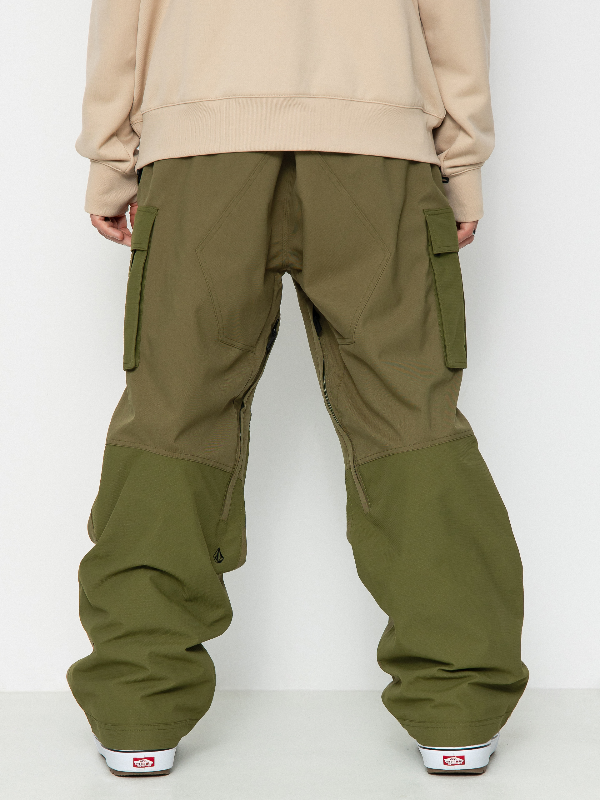 Męskie Spodnie snowboardowe Volcom Nwrk Baggy (military)
