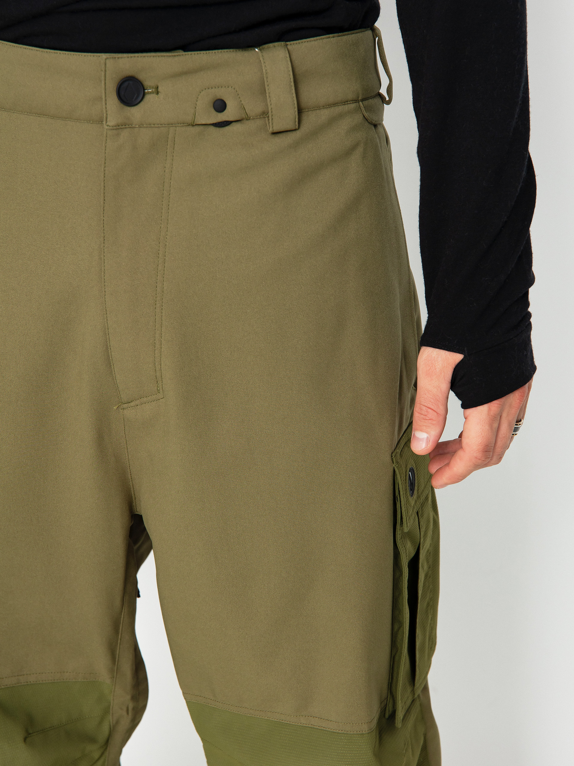 Męskie Spodnie snowboardowe Volcom Nwrk Baggy (military)