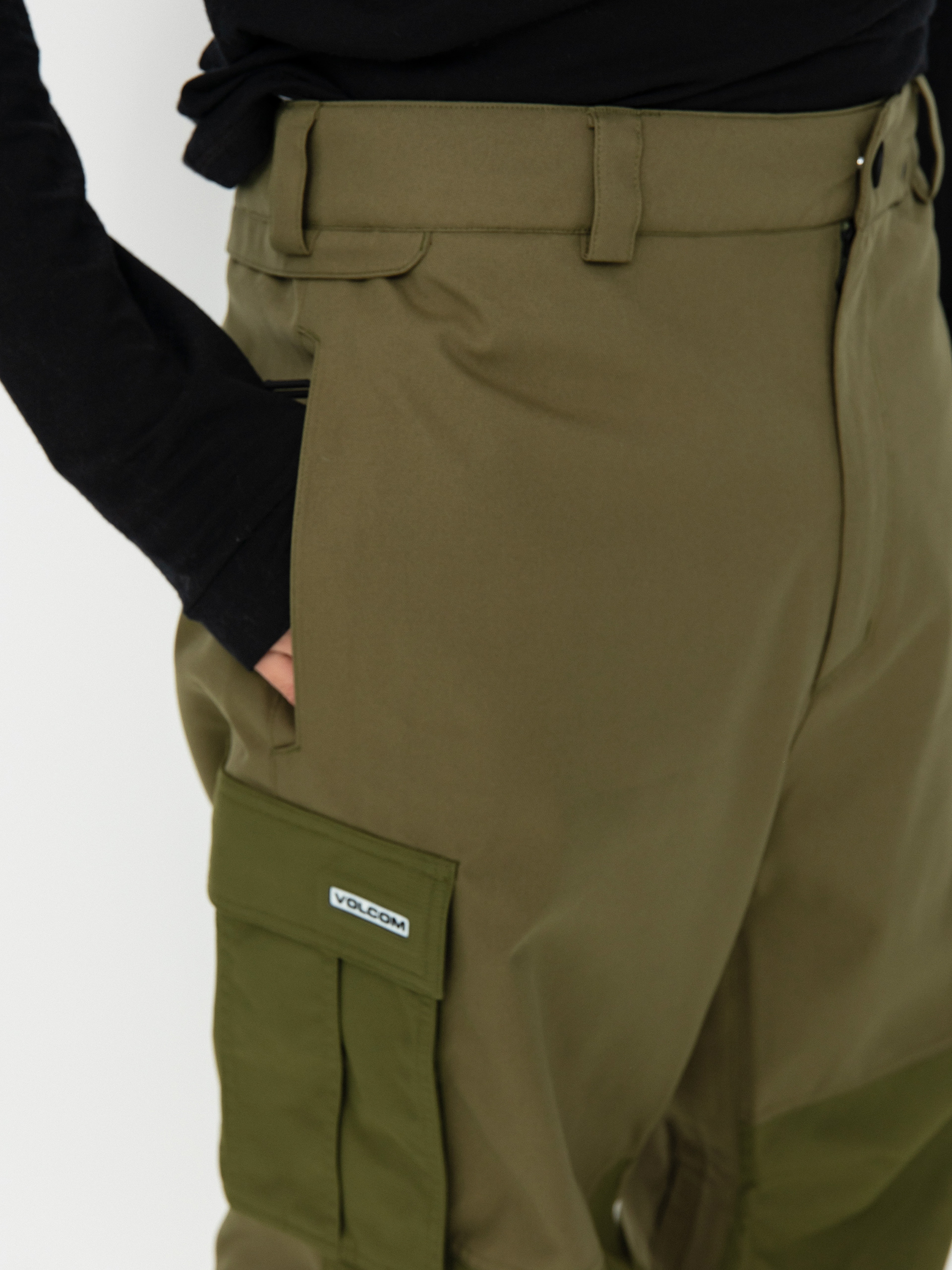 Męskie Spodnie snowboardowe Volcom Nwrk Baggy (military)