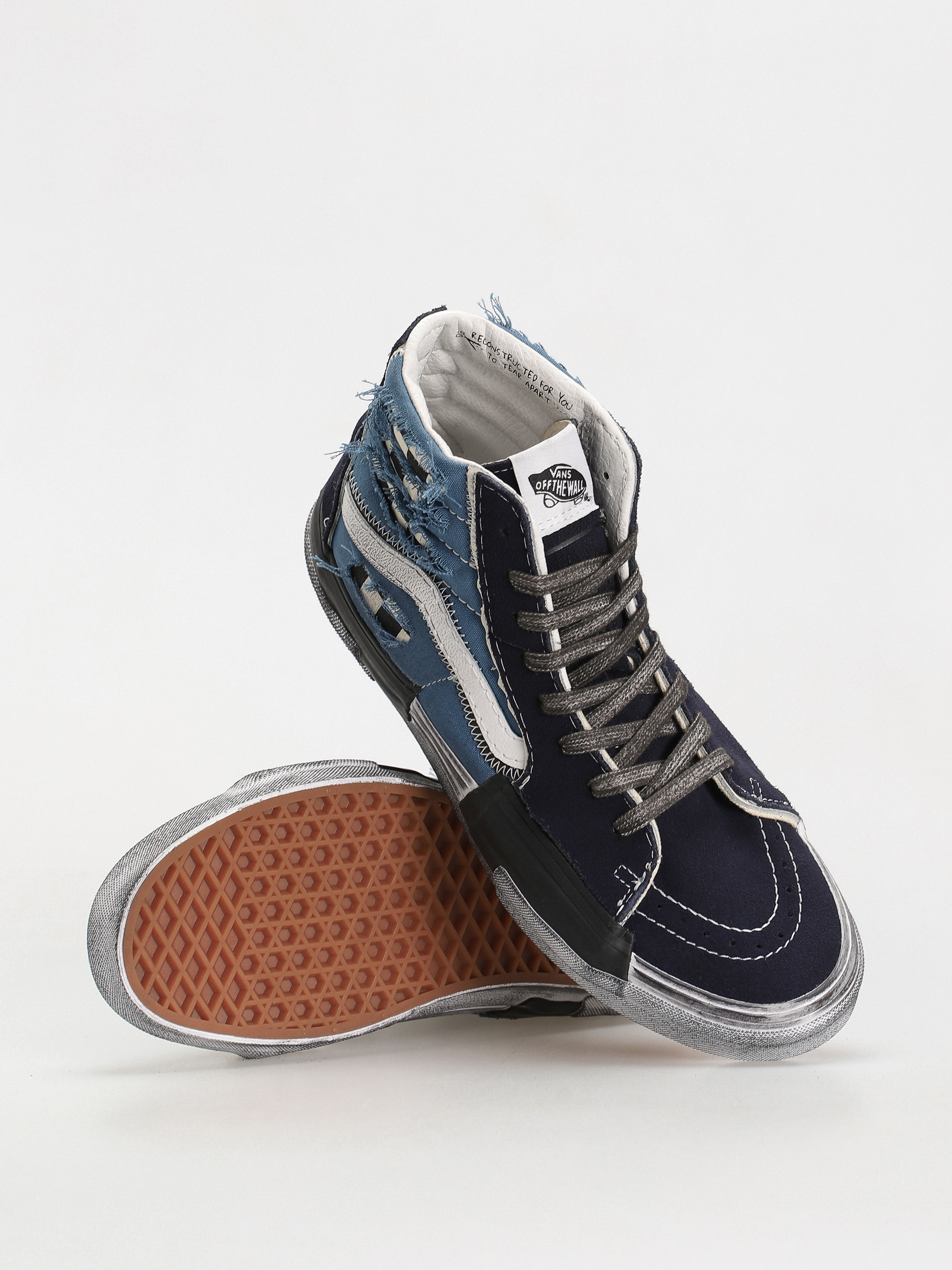 Buty Vans Sk8 Hi Reconstruct (stressed check navy/stv navy)
