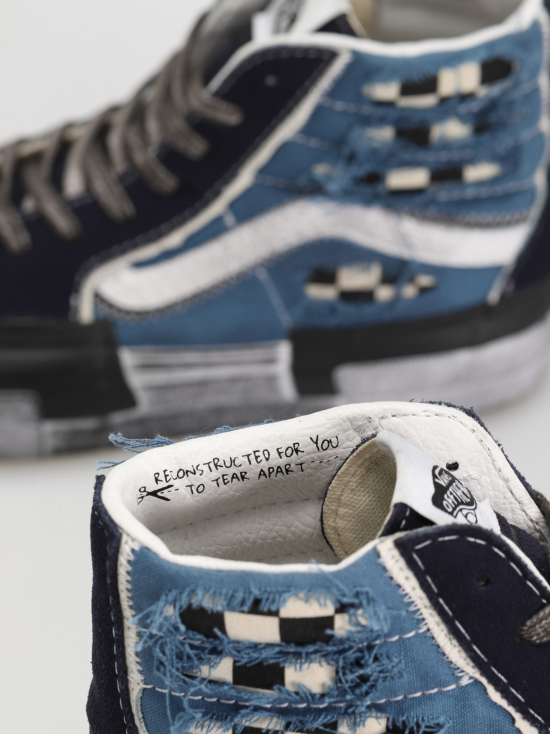 Buty Vans Sk8 Hi Reconstruct (stressed check navy/stv navy)