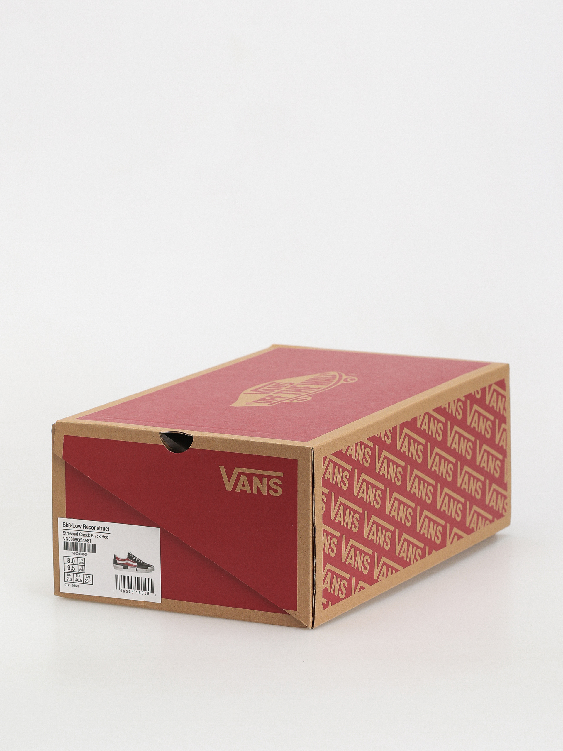 Buty Vans Sk8 Low Reconstruct (stressed check black/red)