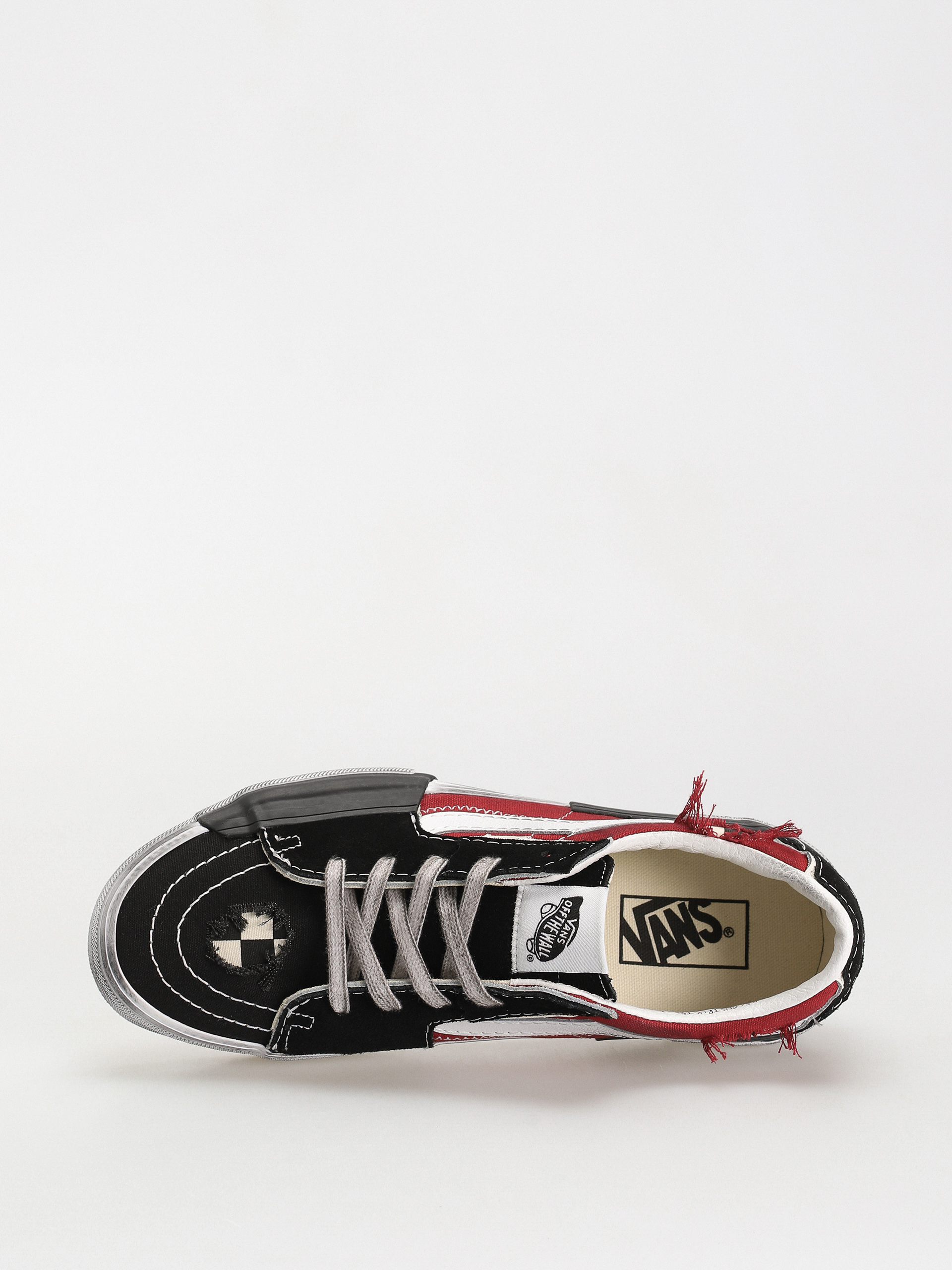 Buty Vans Sk8 Low Reconstruct (stressed check black/red)