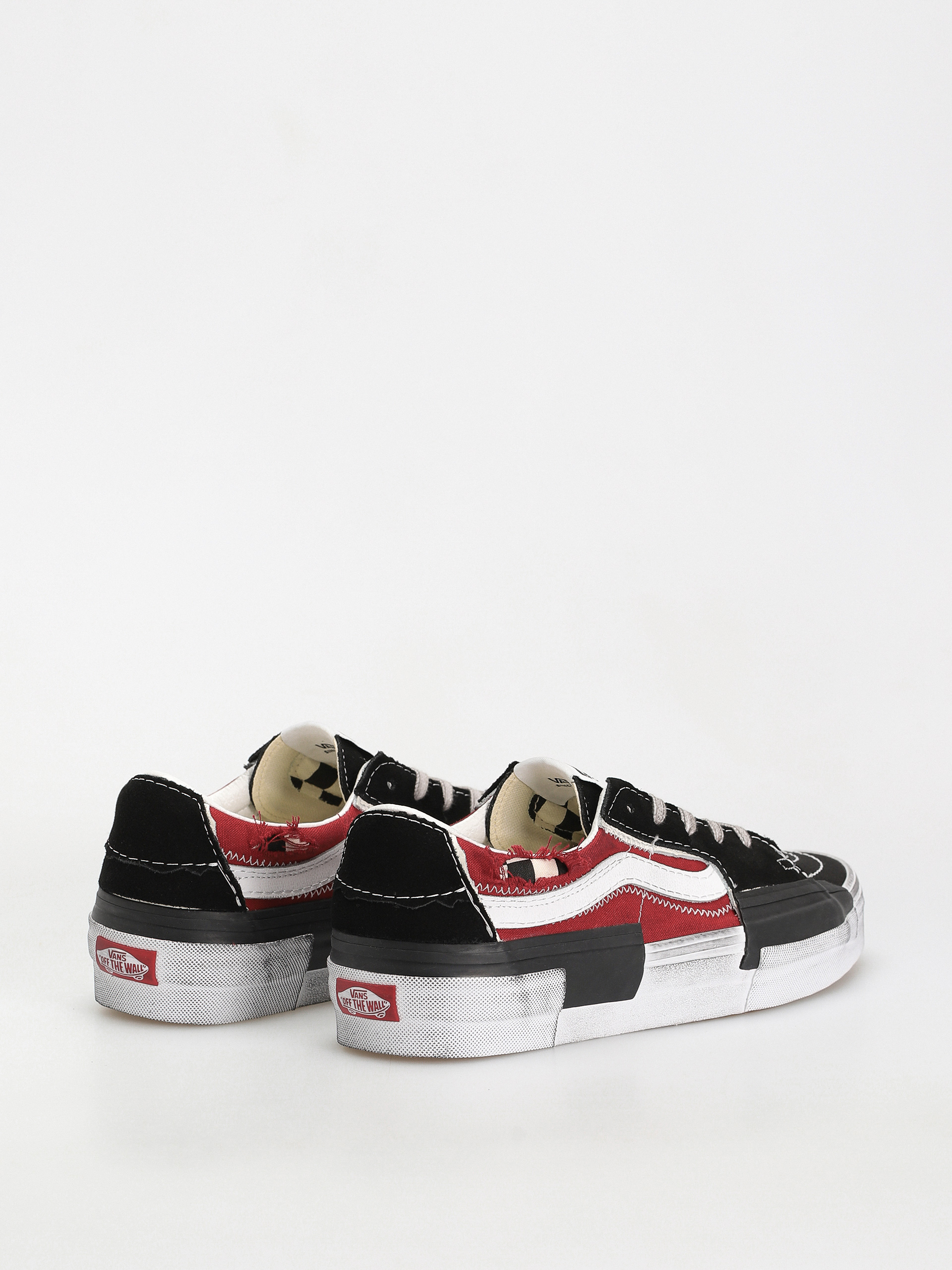 Buty Vans Sk8 Low Reconstruct (stressed check black/red)