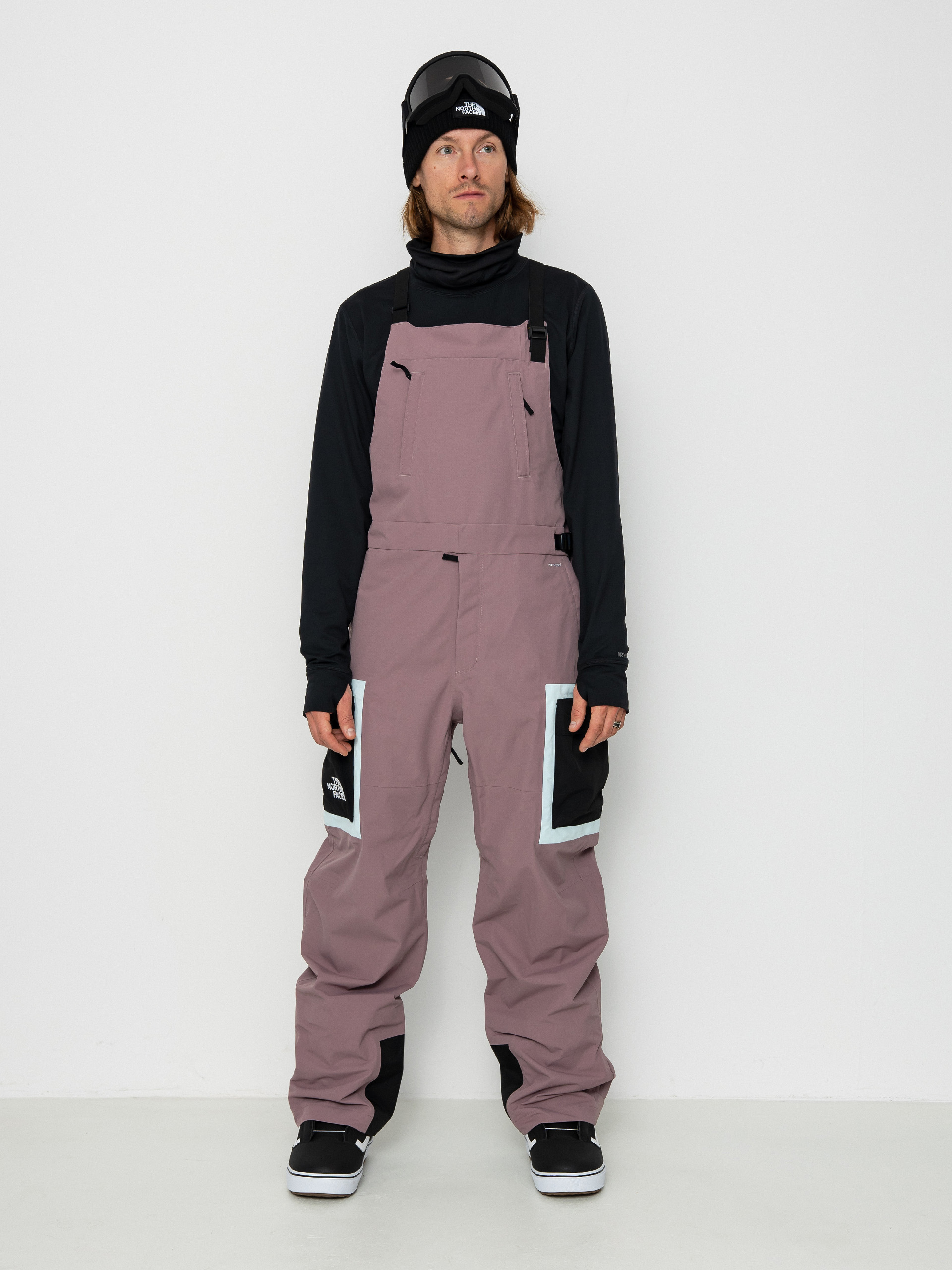 Spodnie snowboardowe The North Face Dragline Bib (fawn grey)