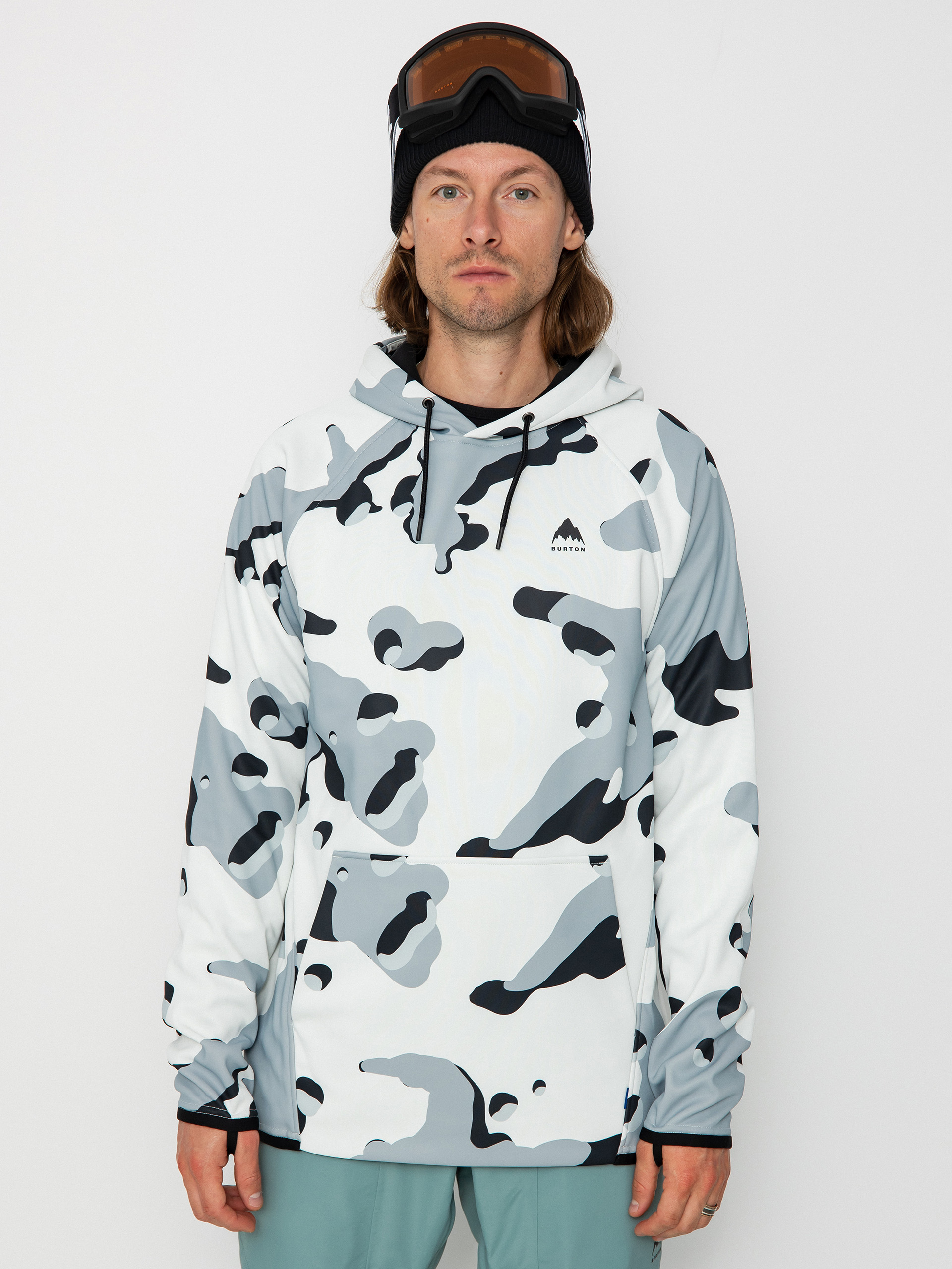 Bluza z kapturem Burton Crown Weatherproof HD (stout white cookie camo)