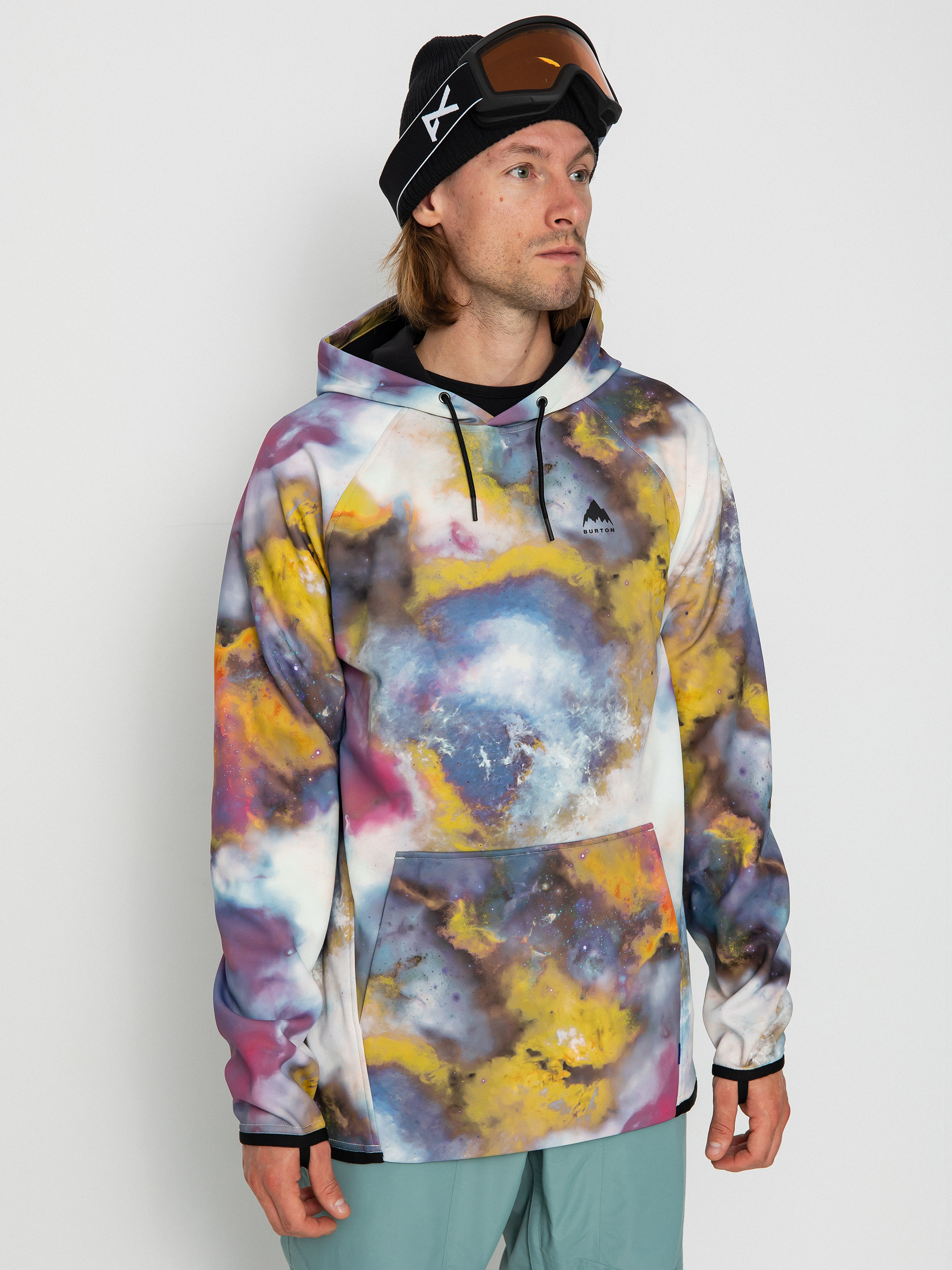 Bluza z kapturem Burton Crown Weatherproof HD (stout white voyager)