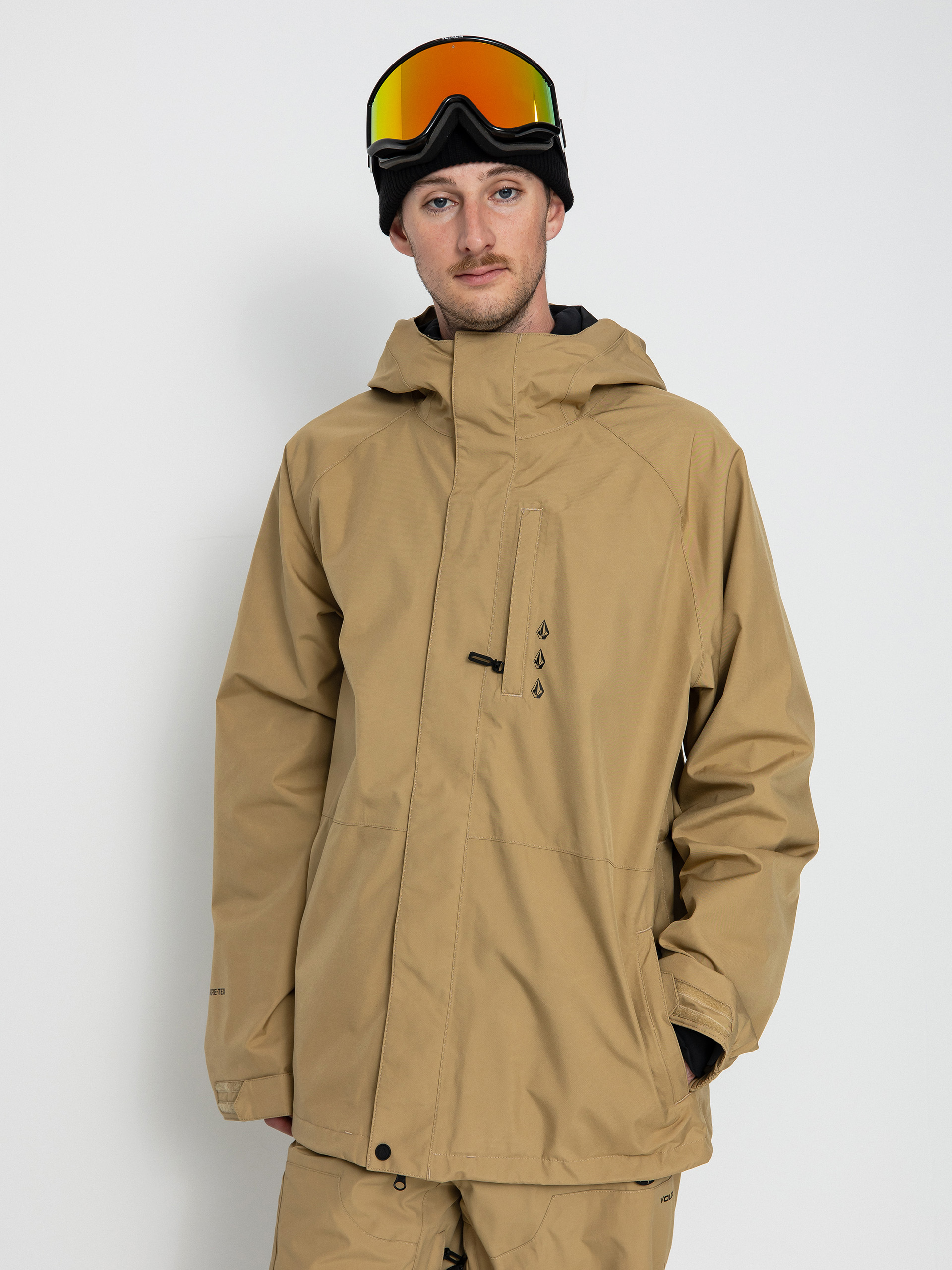 Kurtka snowboardowa Volcom Dua Gore Tex - beżowy (dark khaki)