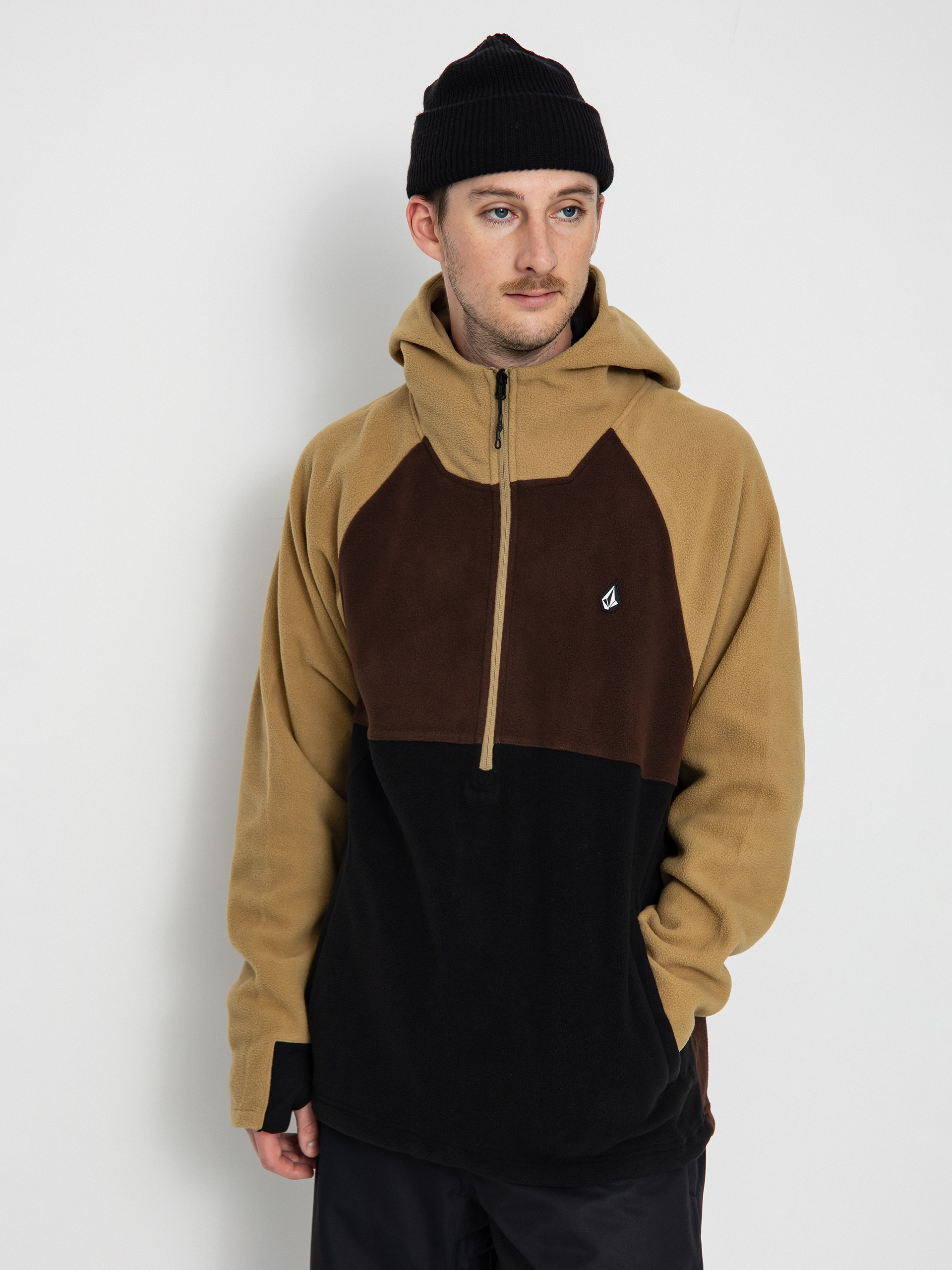 Bluza aktywna Volcom Polar 1/2 Zip HD (dark khaki)