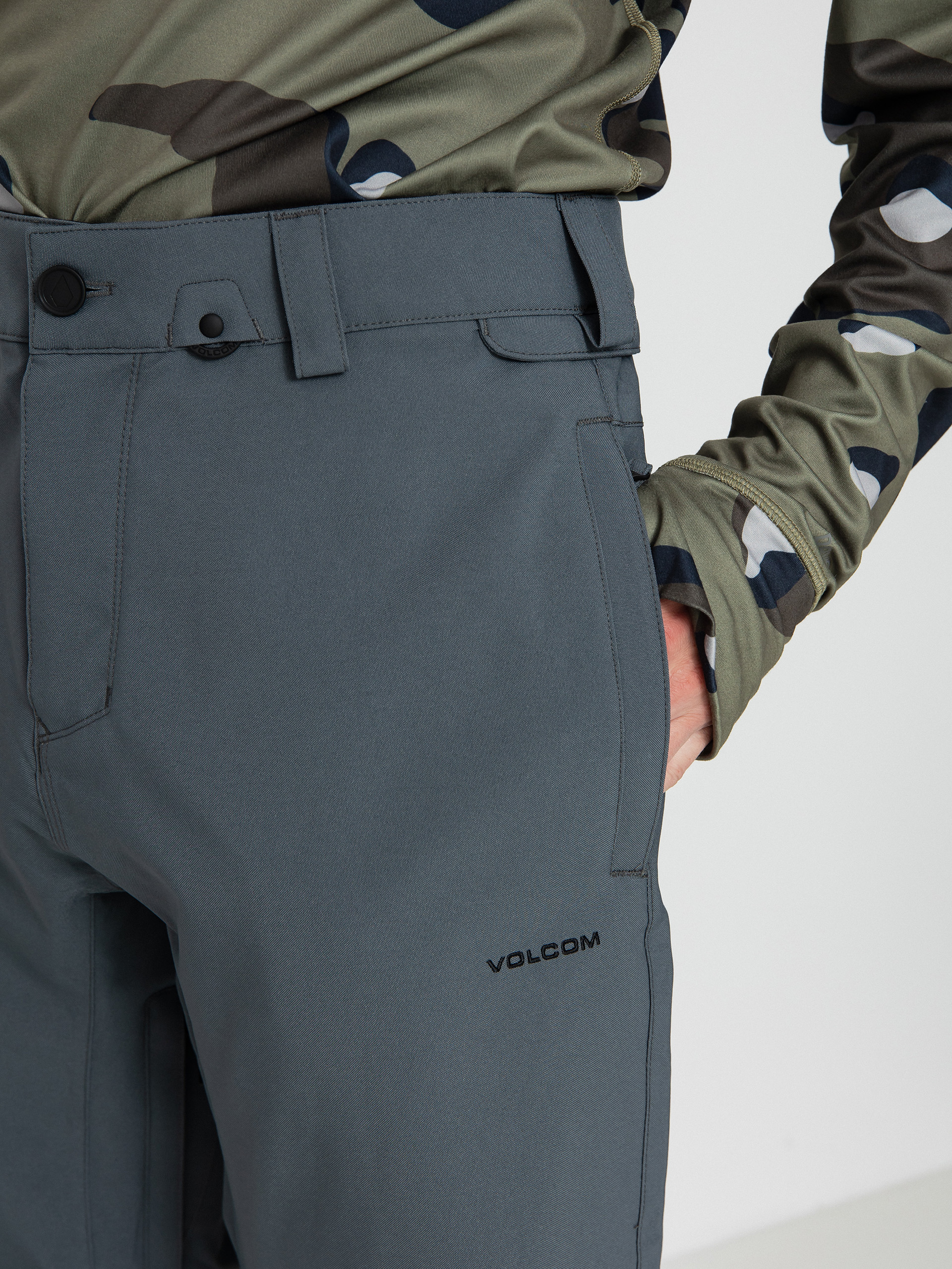 Męskie Spodnie snowboardowe Volcom Freakin Snow Chino (dark grey)