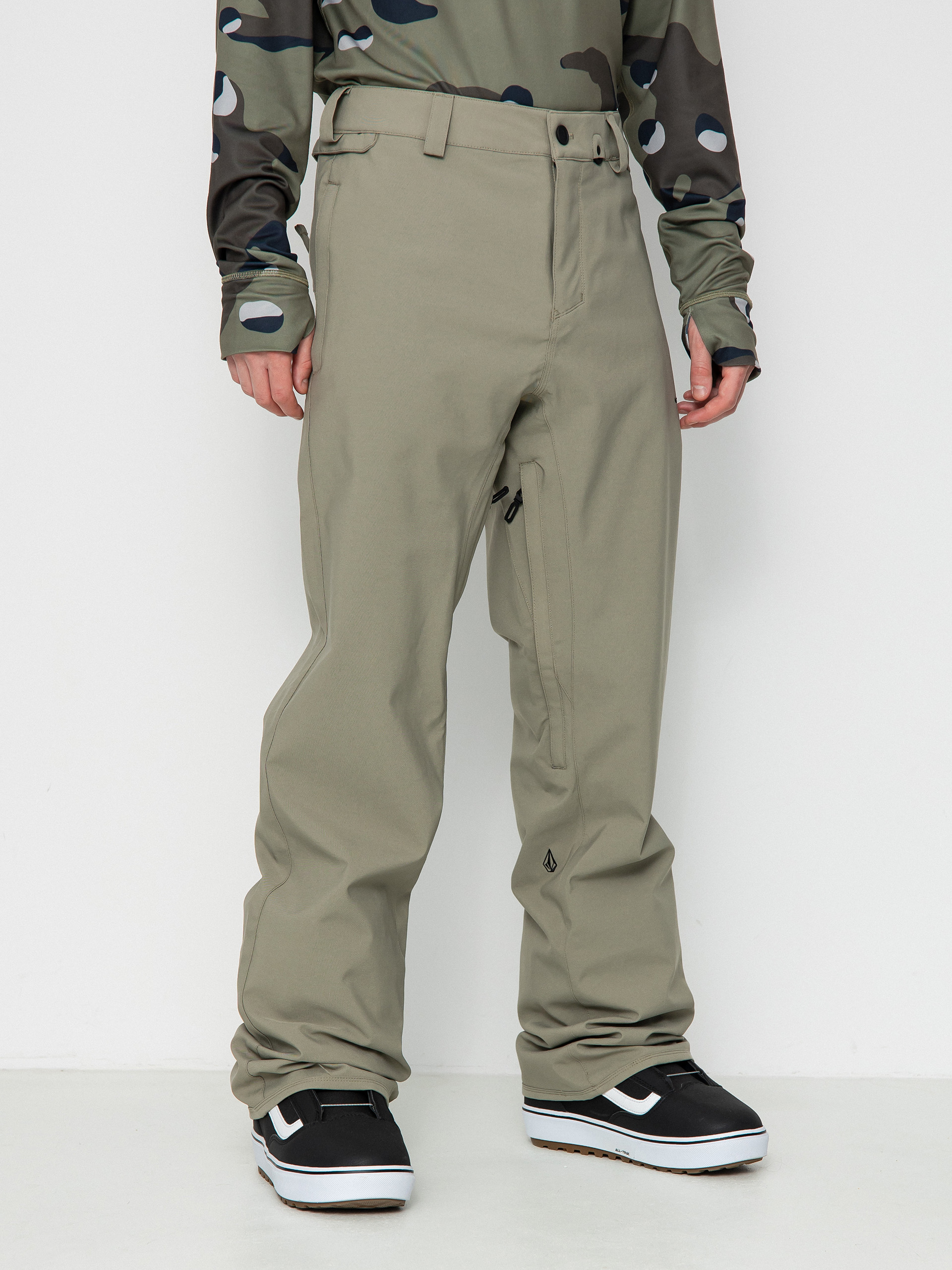 Męskie Spodnie snowboardowe Volcom Freakin Snow Chino (light military)