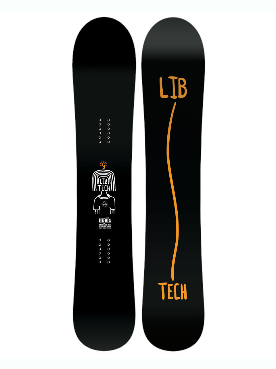 Męska Deska snowboardowa Lib Tech Lib Rig (black/orange)