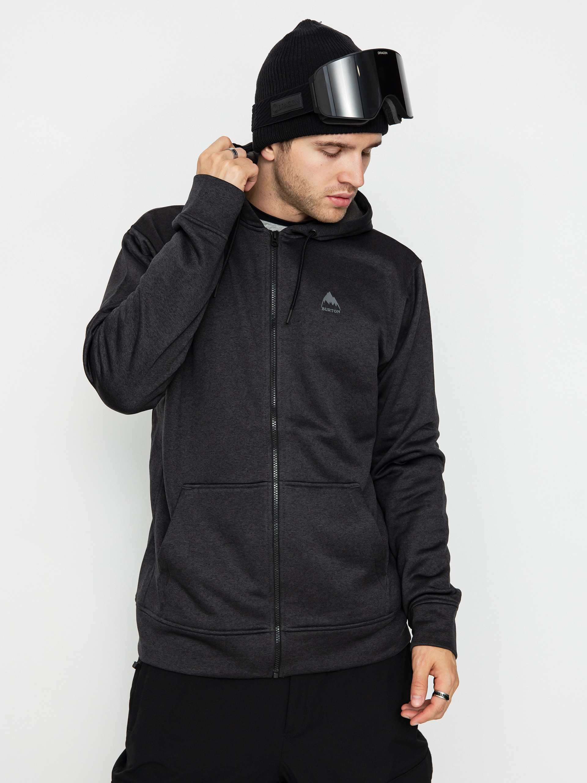 Bluza z kapturem Burton Oak ZHD (true black heather)
