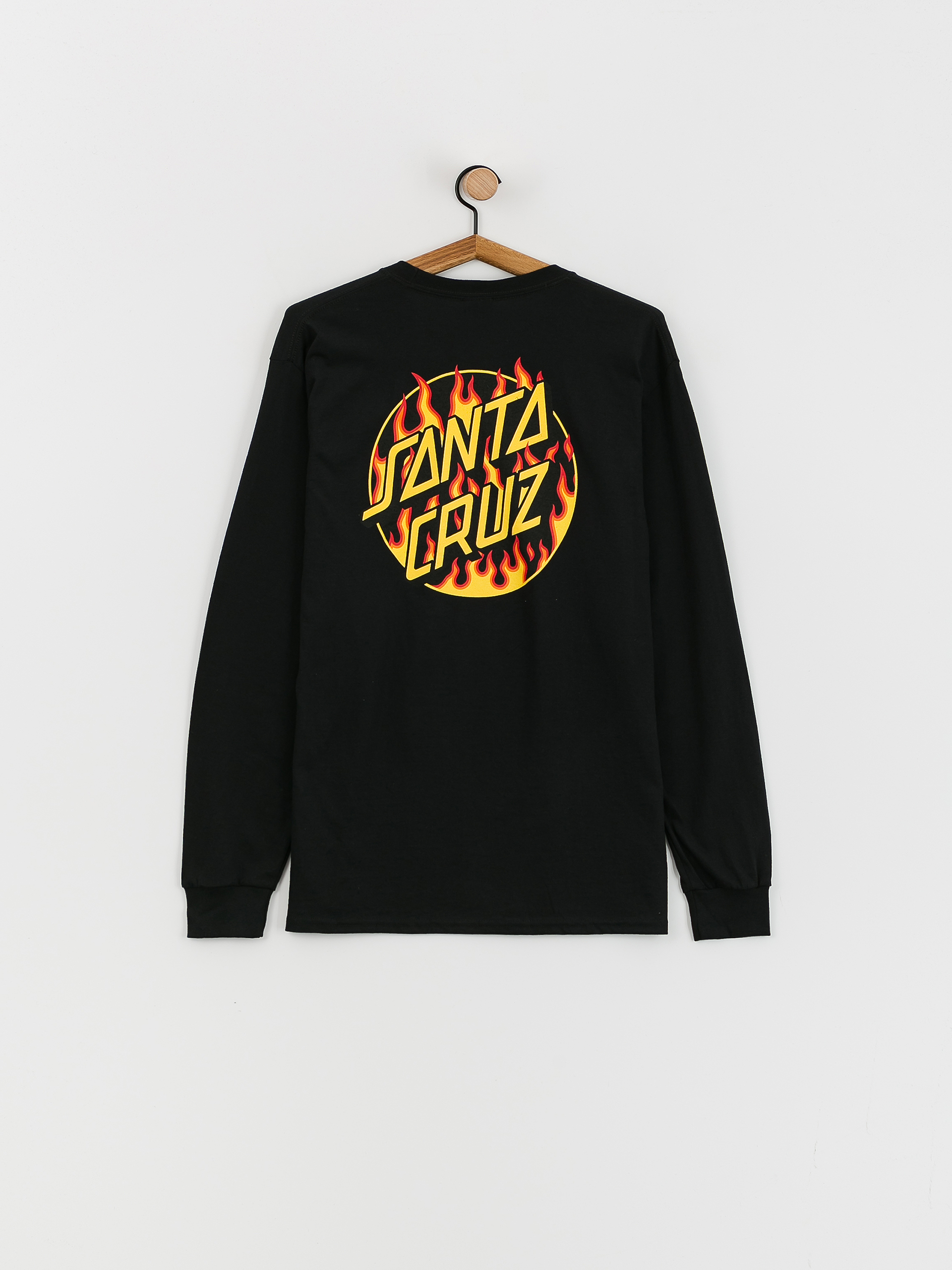 Longsleeve Santa Cruz X Thrasher Flame Dot (black)