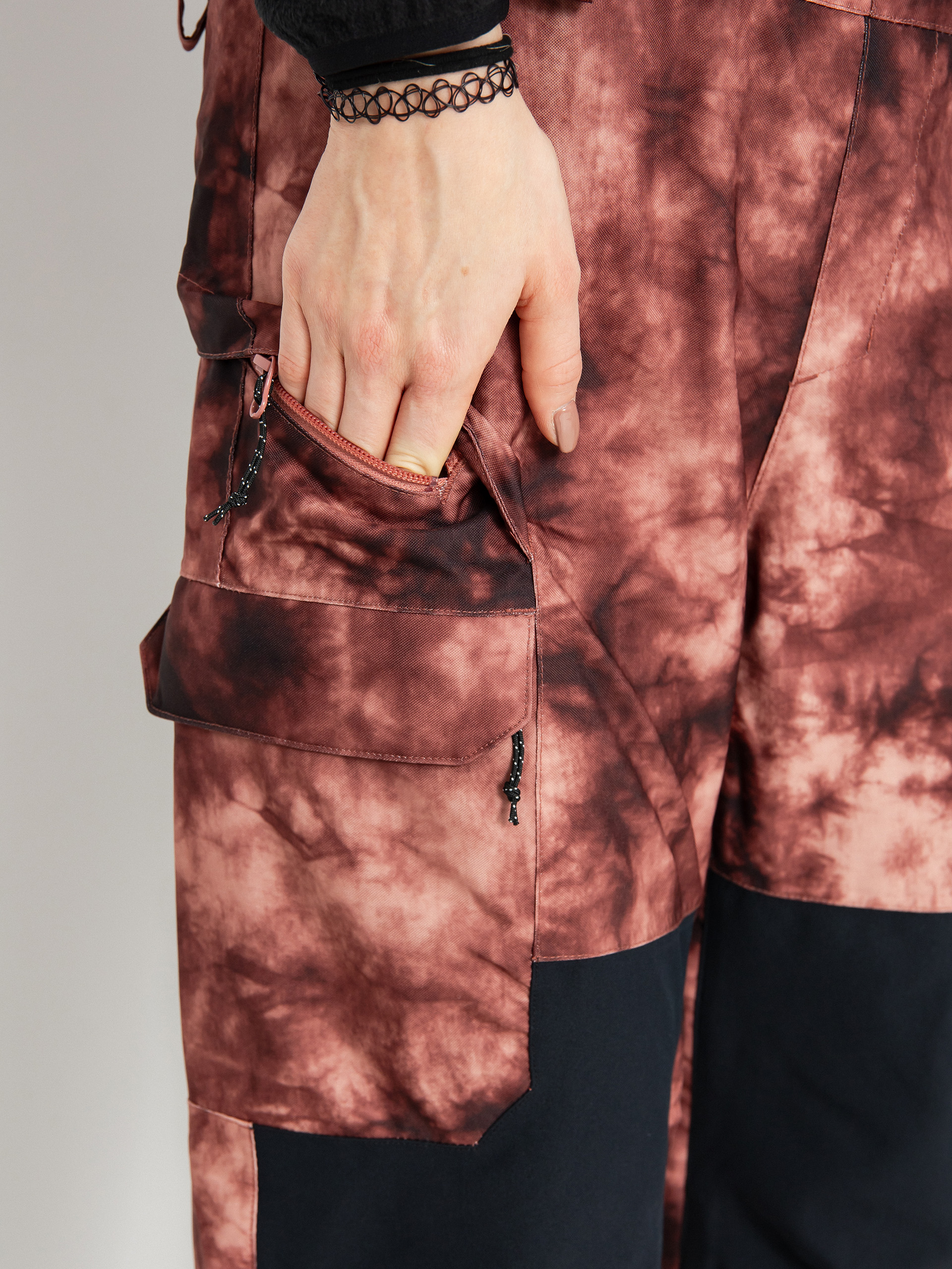 Damskie Spodnie snowboardowe Volcom Creston 3Dstretch Bib Overall (pink salt wash)