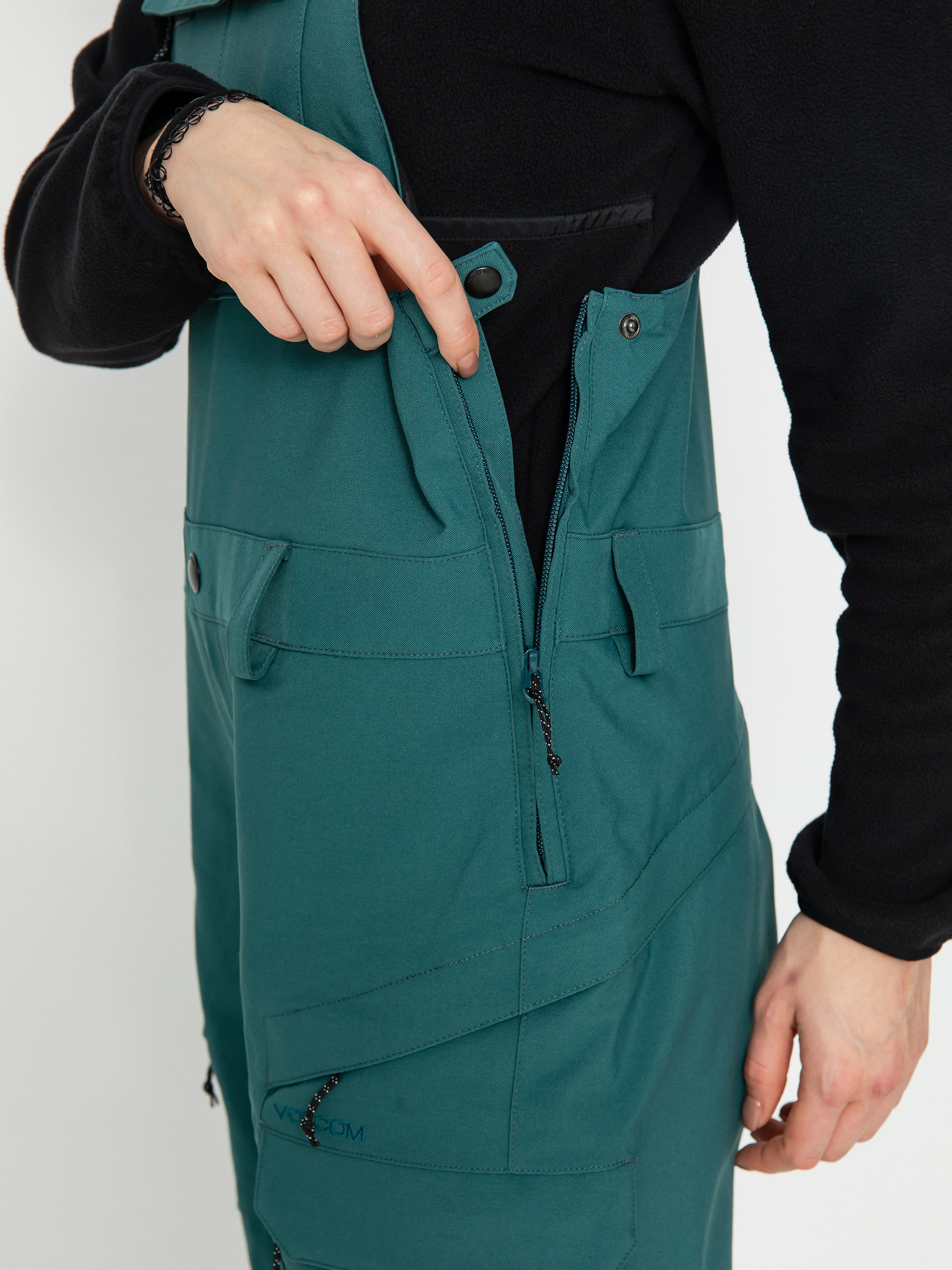 Damskie Spodnie snowboardowe Volcom Creston 3Dstretch Bib Overall (balsam)
