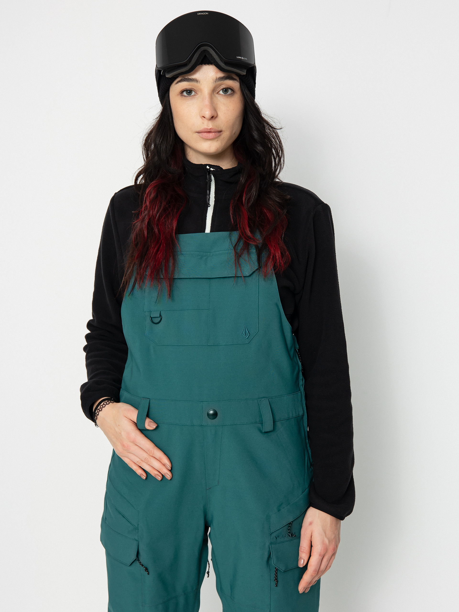 Damskie Spodnie snowboardowe Volcom Creston 3Dstretch Bib Overall (balsam)