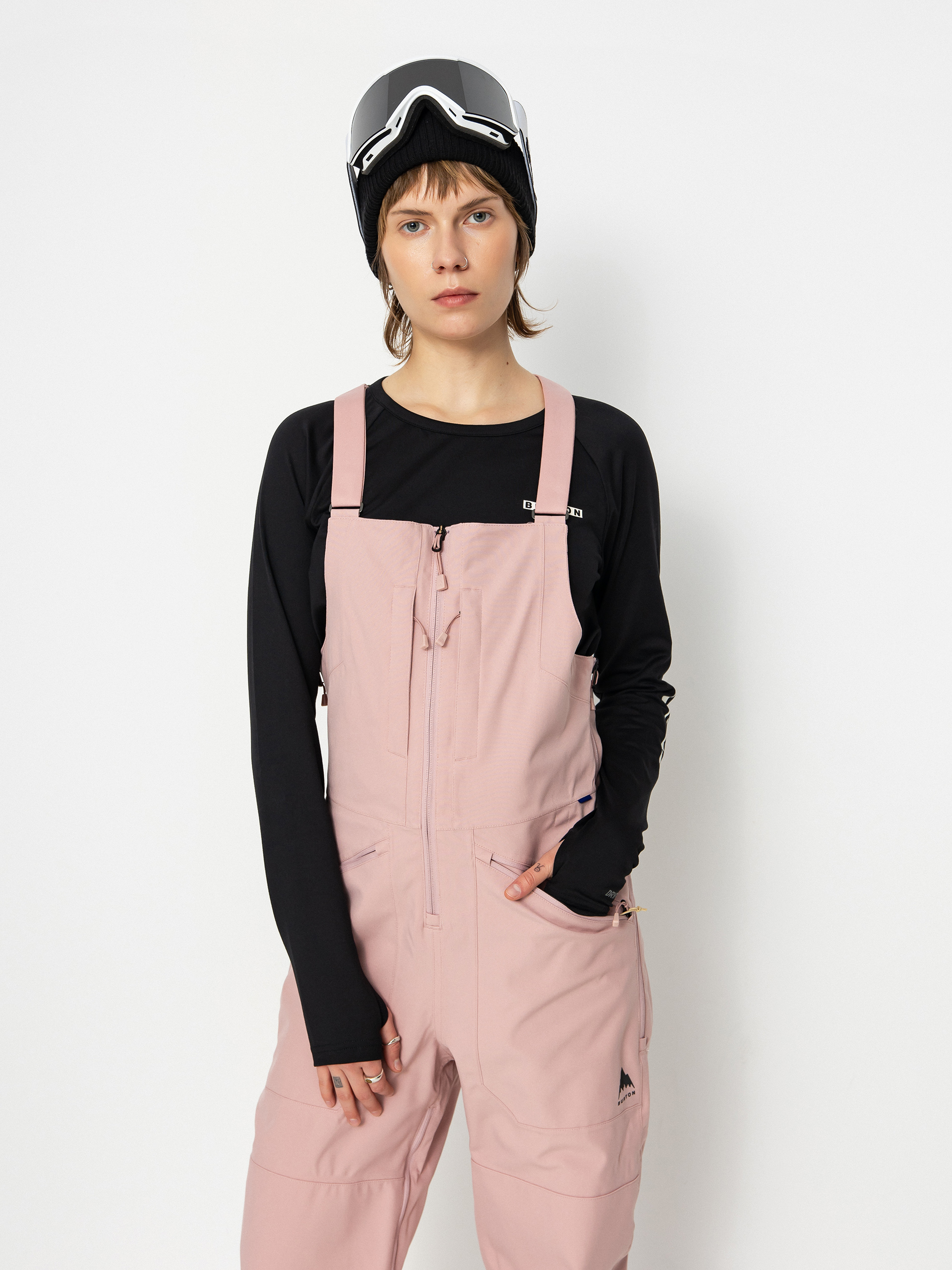 Damskie Spodnie snowboardowe Burton Reserve Stretch Bib (powder blush)