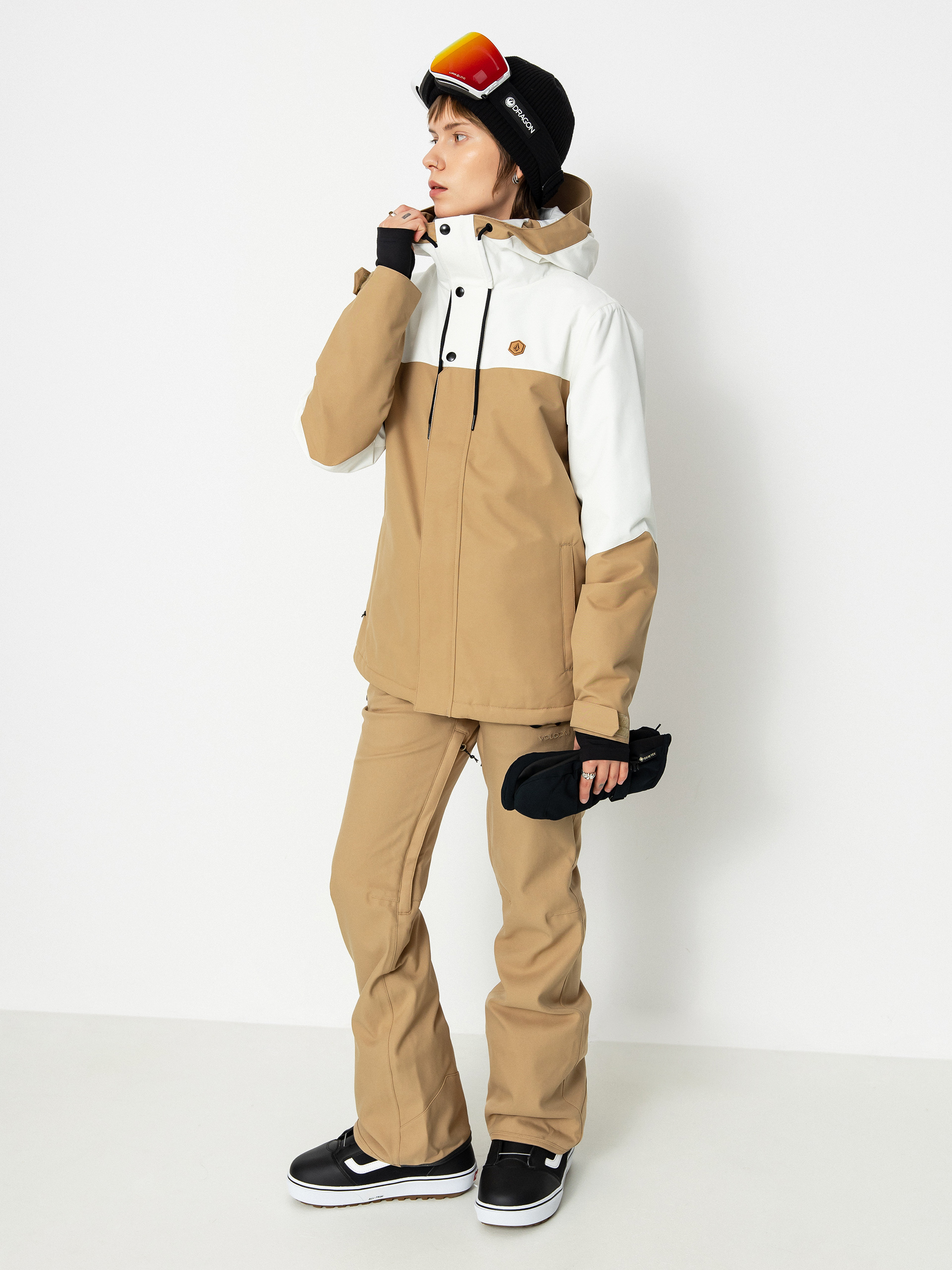 Kurtka snowboardowa Volcom Bolt Ins Wmn (dark khaki)