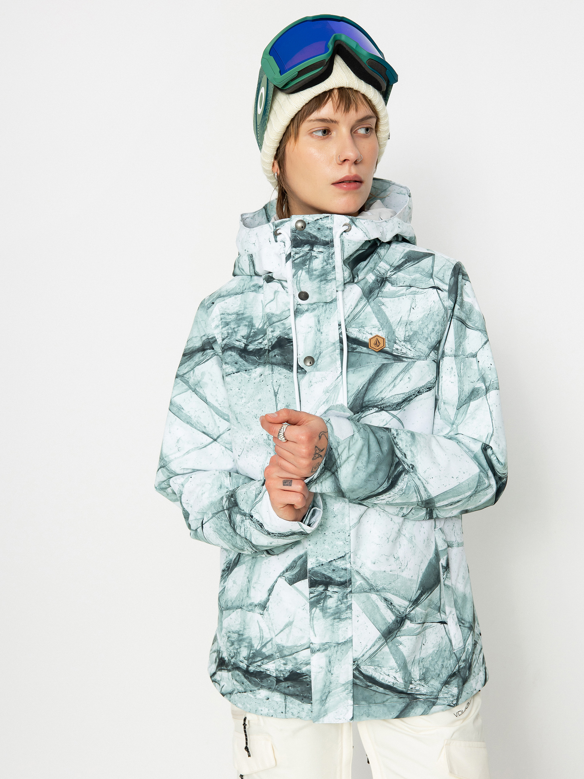 Kurtka snowboardowa Volcom Bolt Ins Wmn (white ice)