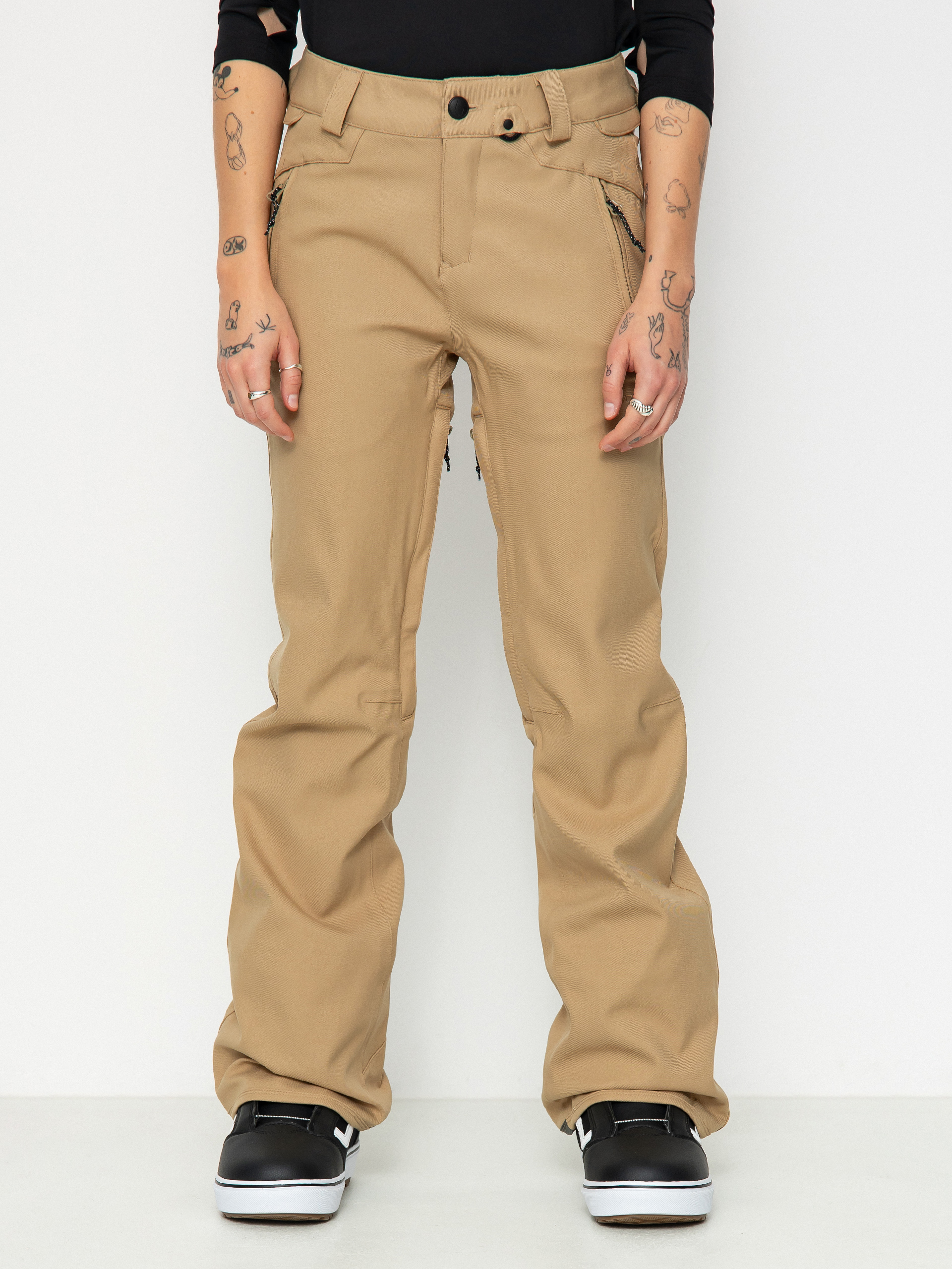 Damskie Spodnie snowboardowe Volcom Species Stretch (dark khaki)