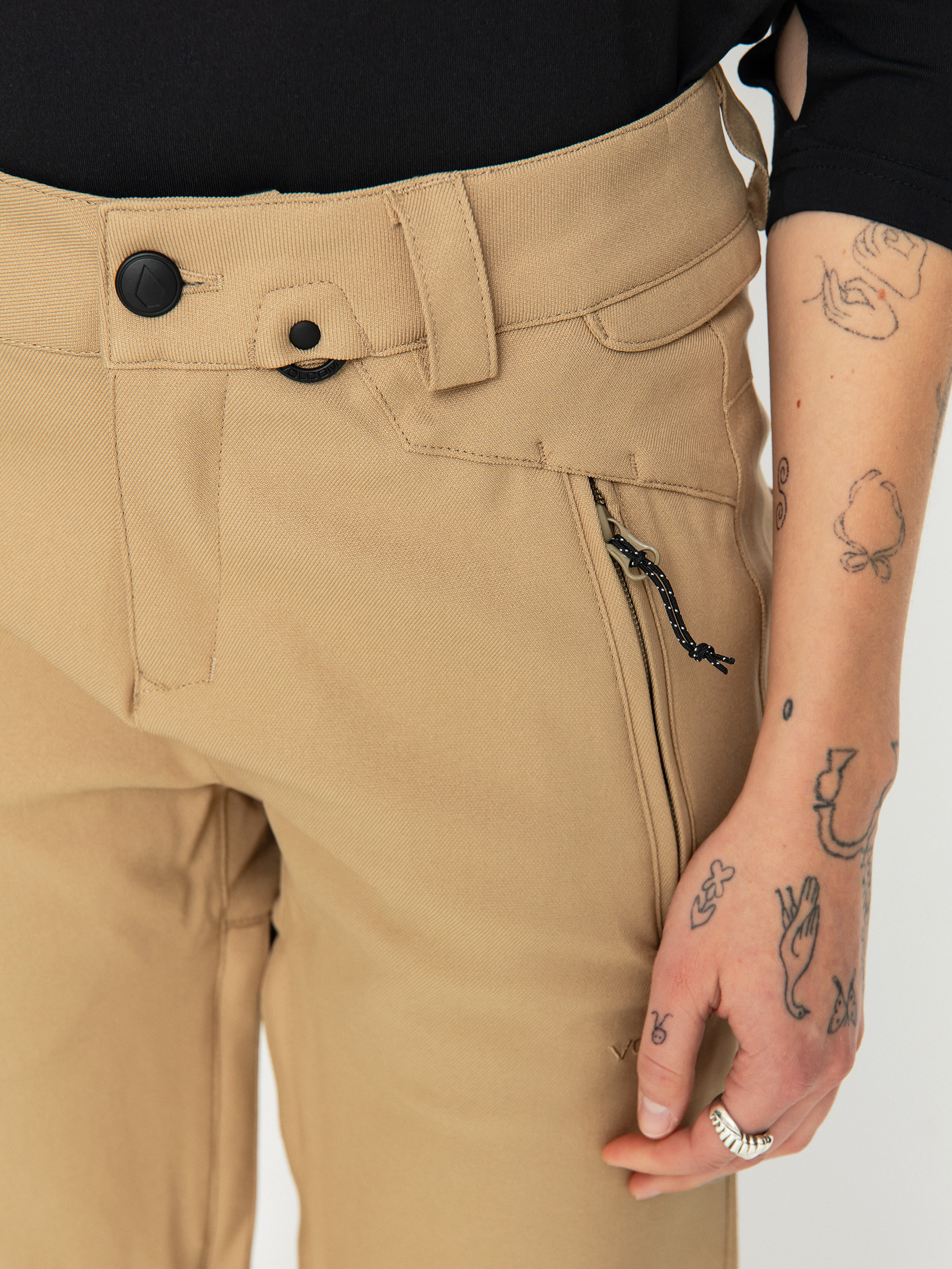 Damskie Spodnie snowboardowe Volcom Species Stretch (dark khaki)